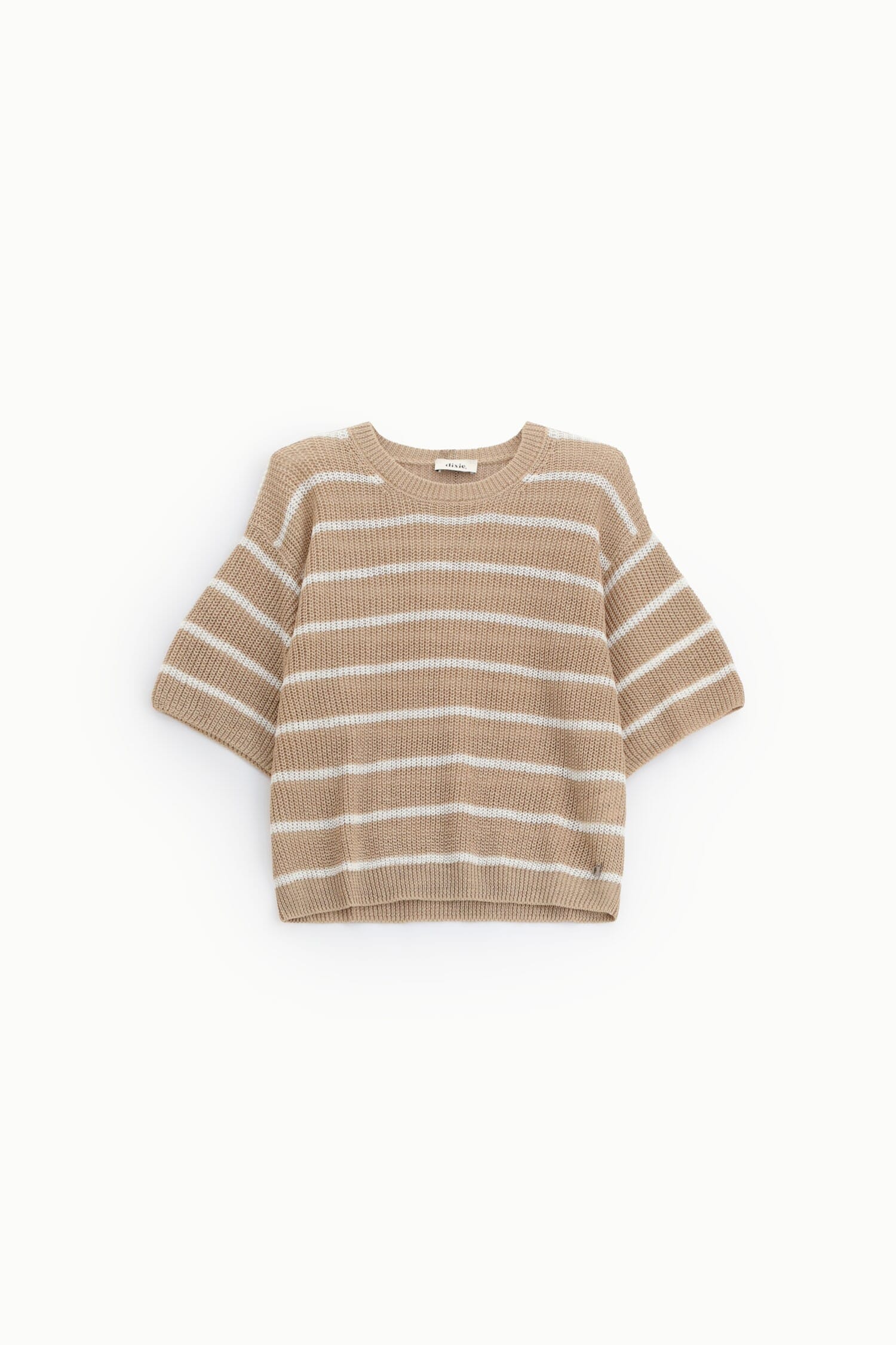 Striped Top With Wide Sleeves And Round Neckline Dixie