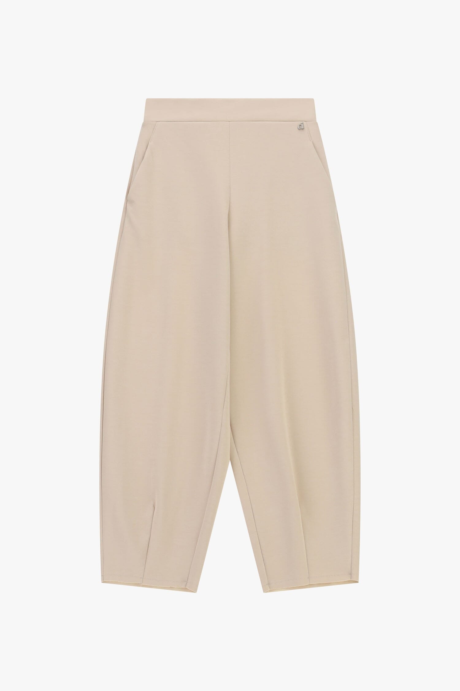 Pantaloni Palazzo Cropped Vita Alta Con Tasche Dixie