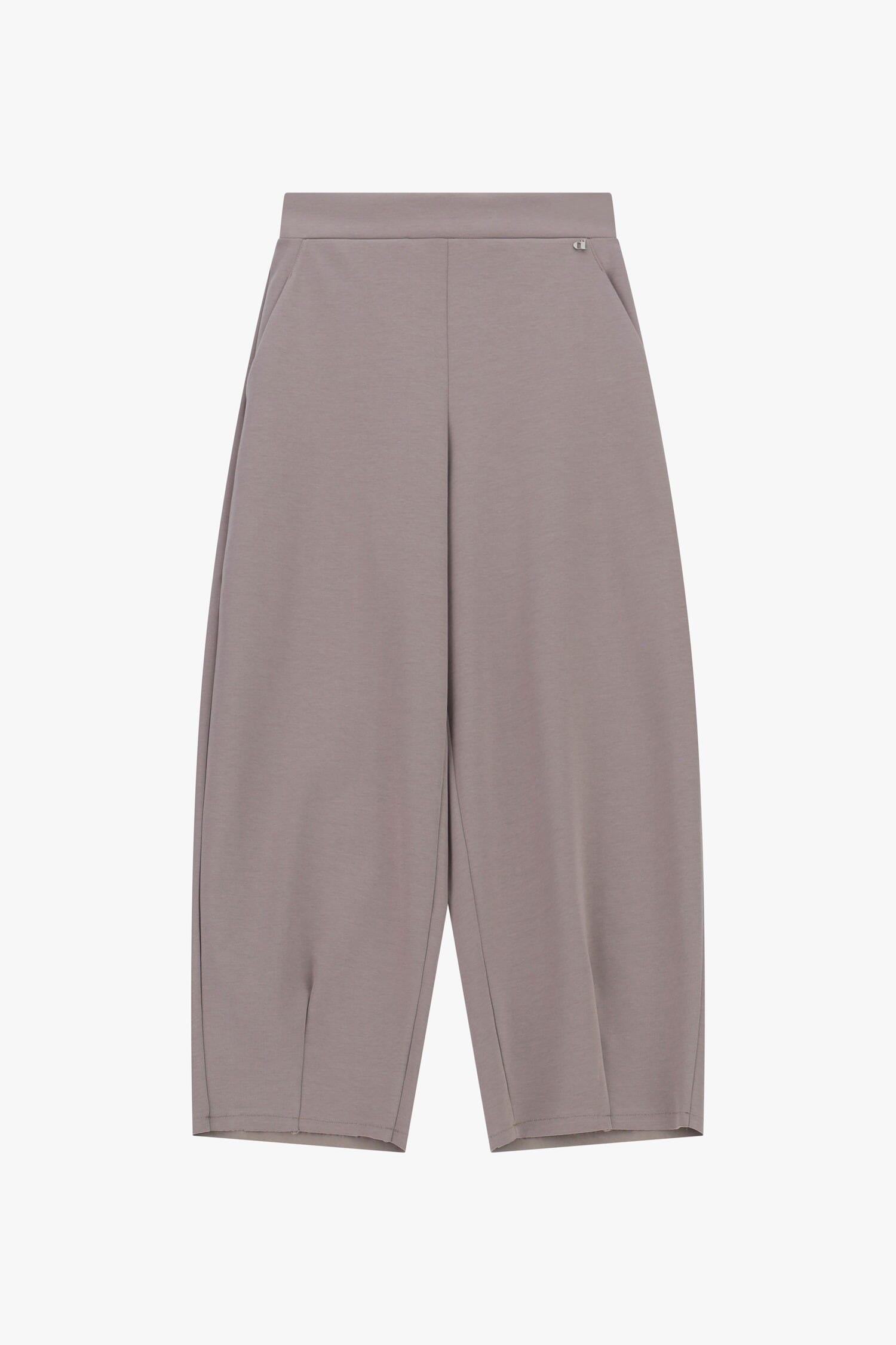 Pantaloni Palazzo Cropped Vita Alta Con Tasche Dixie