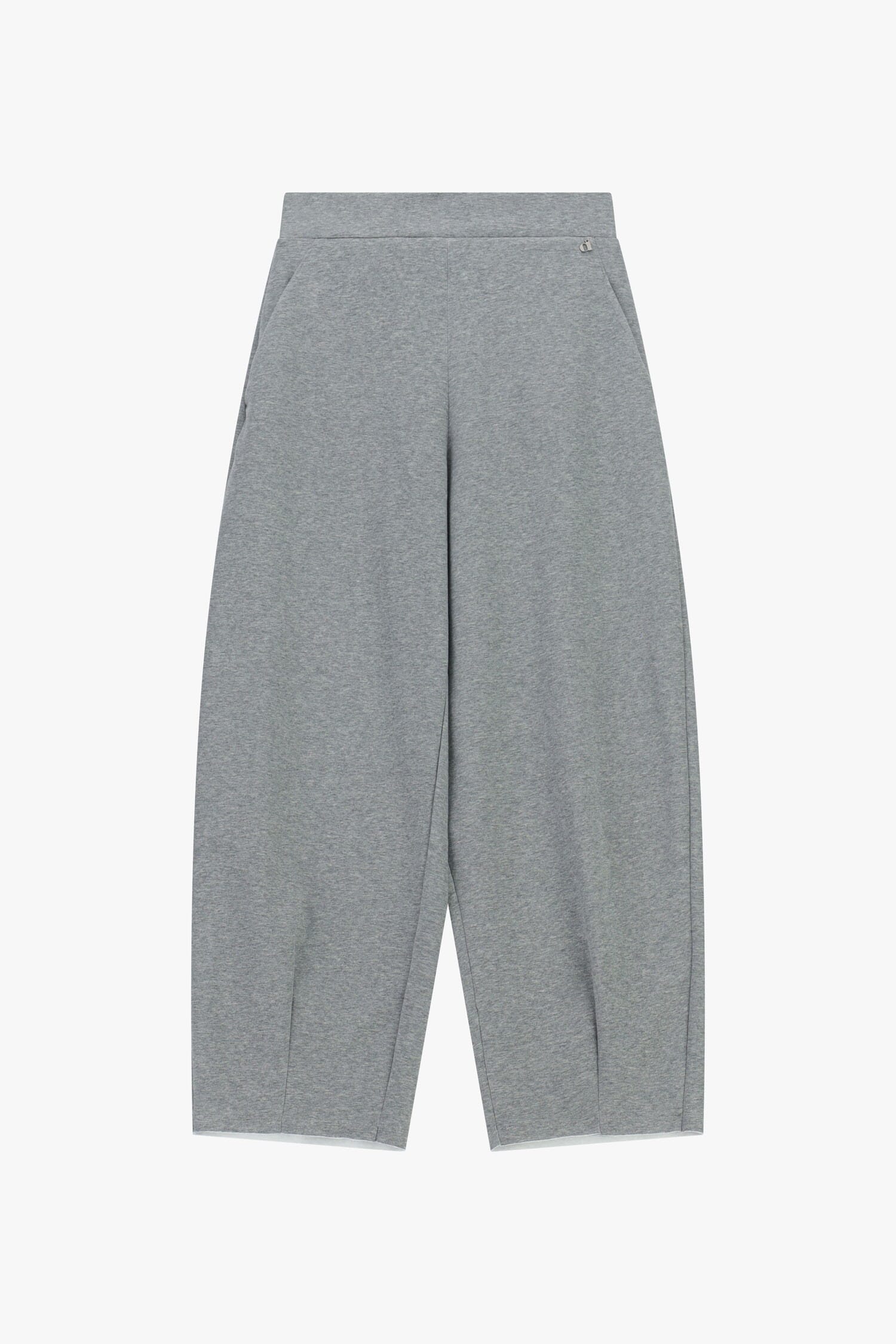 Pantaloni Palazzo Cropped Vita Alta Con Tasche Dixie