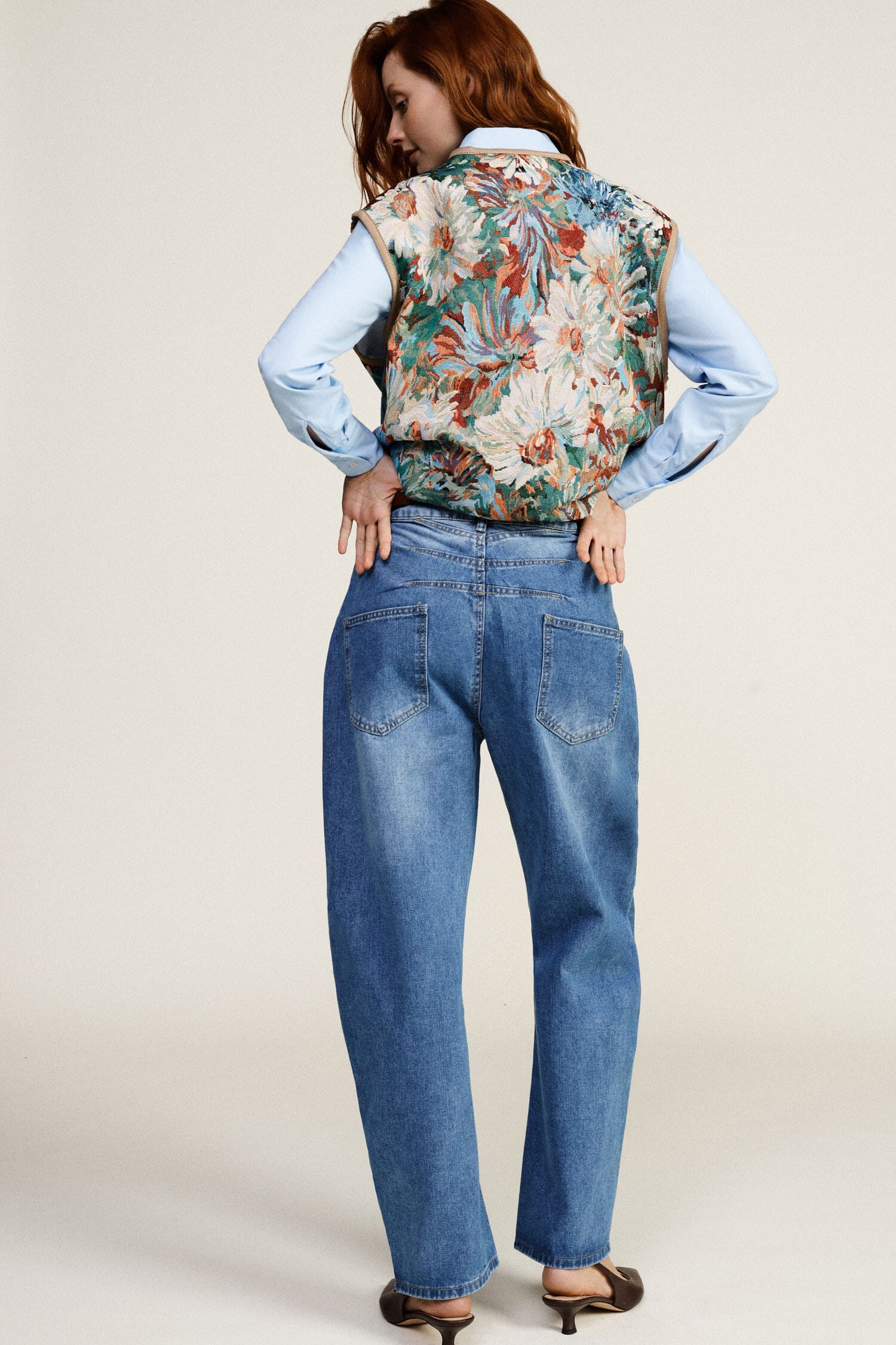 Balloon Fit Jeans With High Waist And Wide Leg Dixie