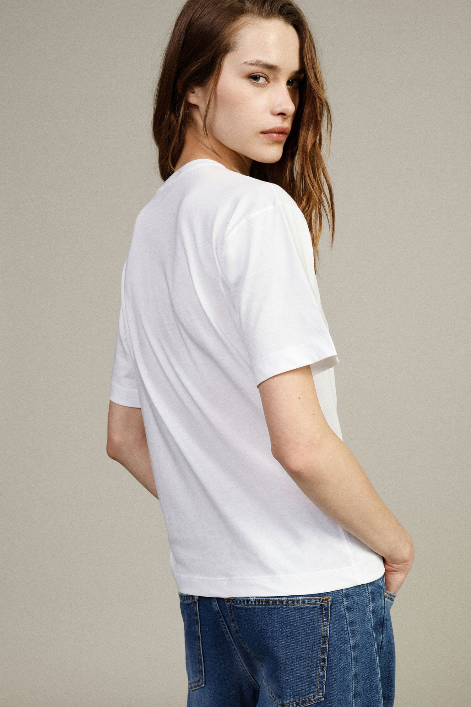 T-Shirt Stampa Cuori Con Maniche Corte Dixie