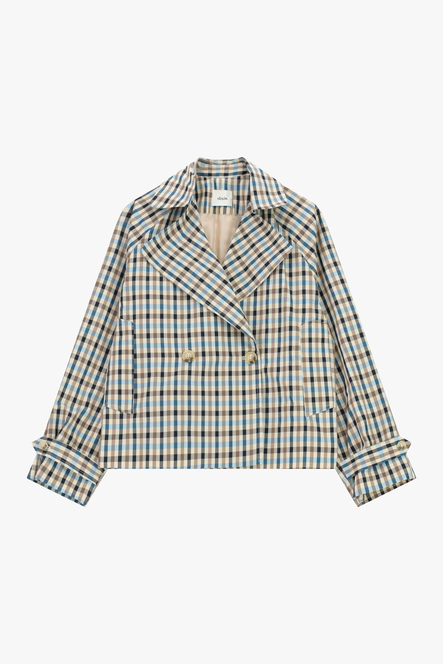 Double-breasted checked jacket-shirt with long sleeves Dixie