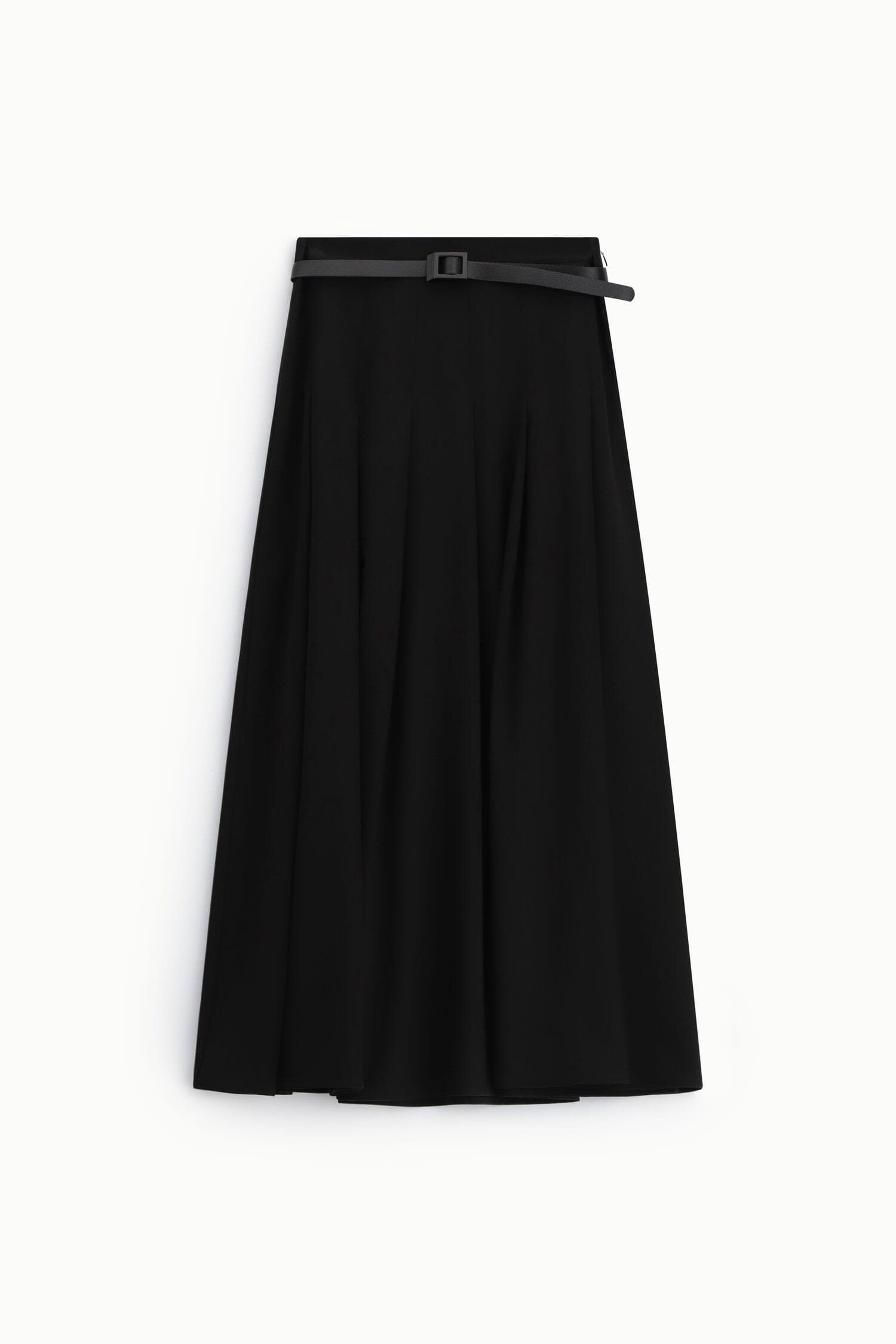 Jupe midi plissée avec ceinture étroite Dixie