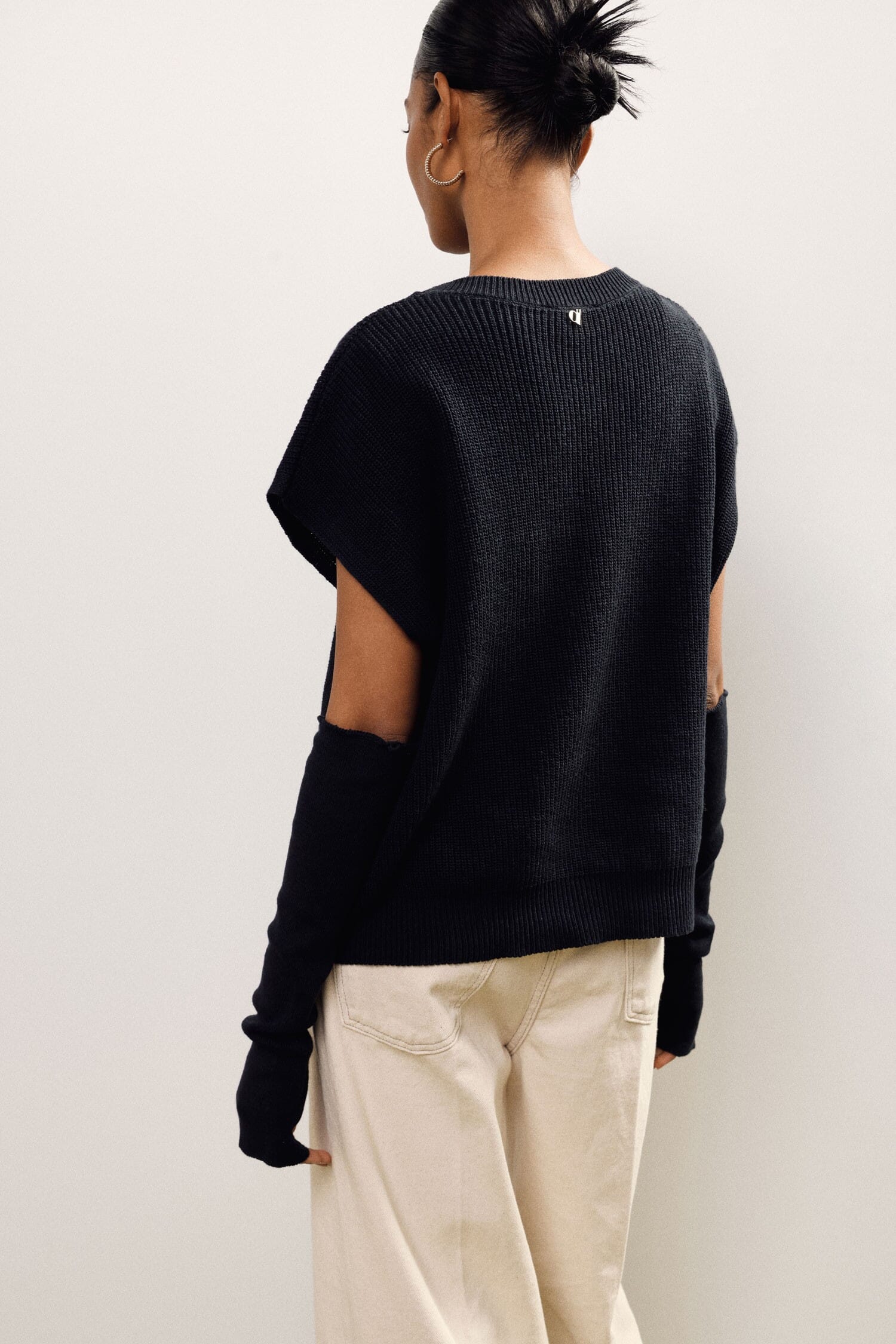 Knitted Top With Detachable Sleeves Dixie