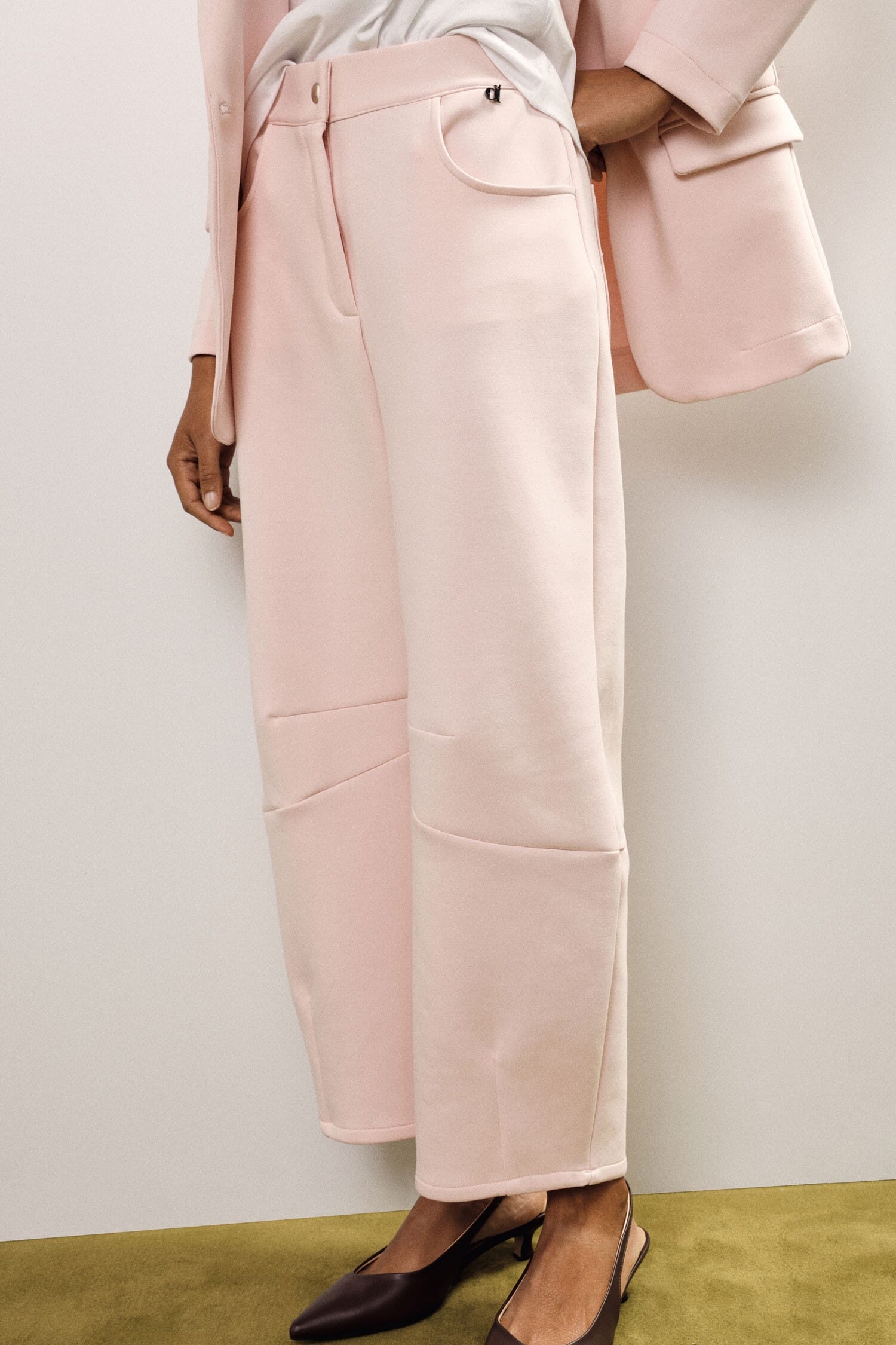 Pantaloni Palazzo Cropped Con Tasche Frontali Dixie