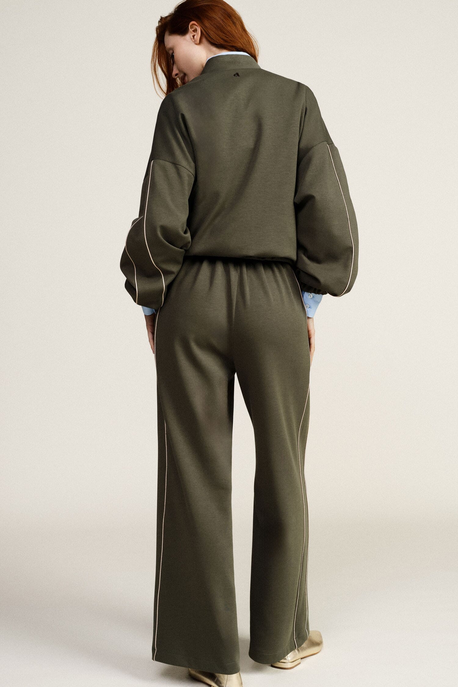 Pantaloni Palazzo Ampi Con Profilo A Contrasto Dixie