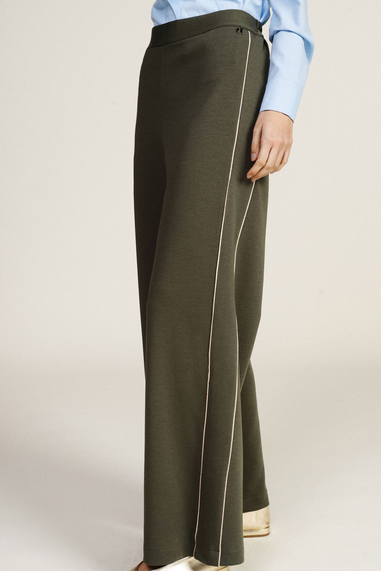 Pantaloni Palazzo Ampi Con Profilo A Contrasto Dixie