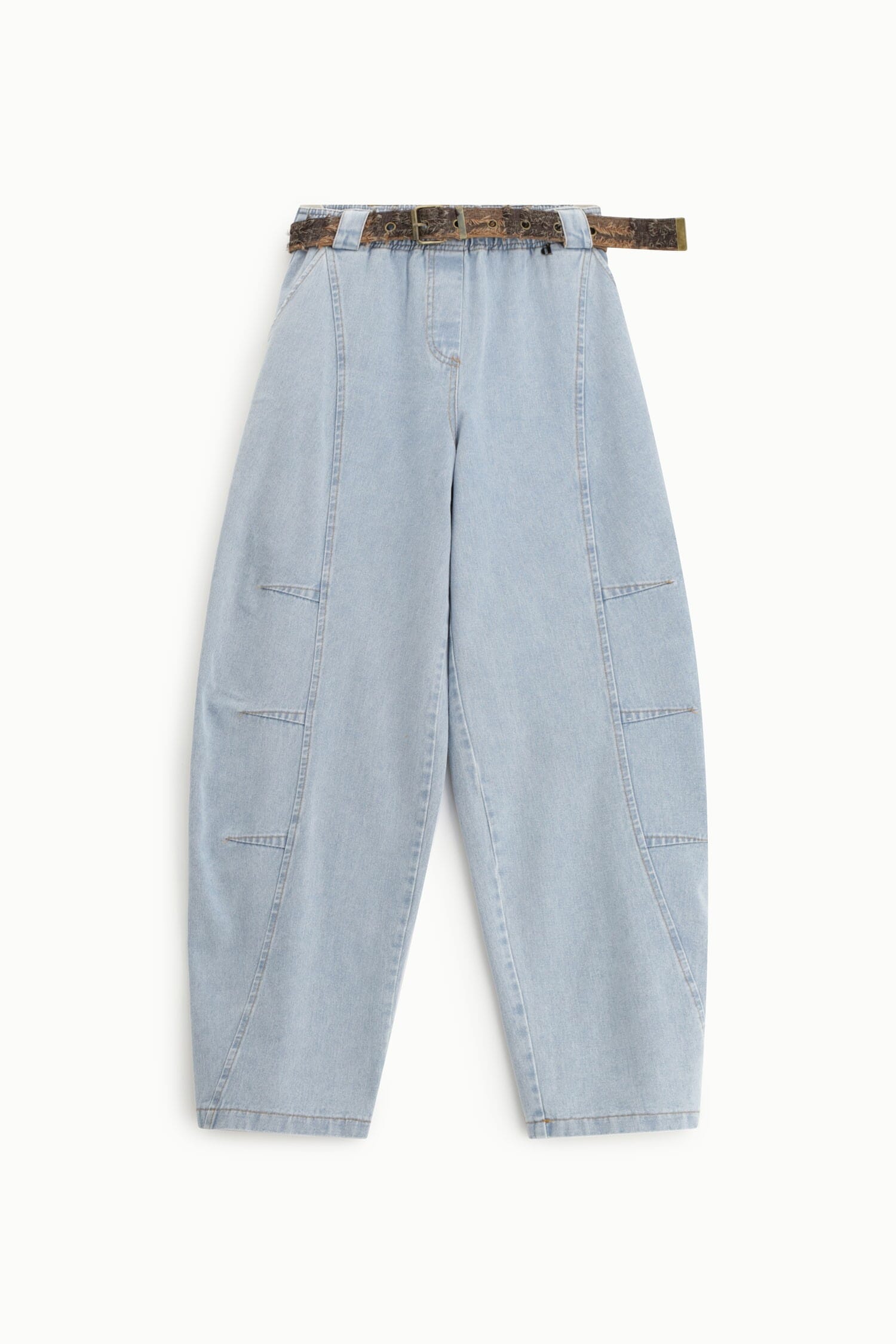 Jeans ballon avec ceinture décorative Dixie