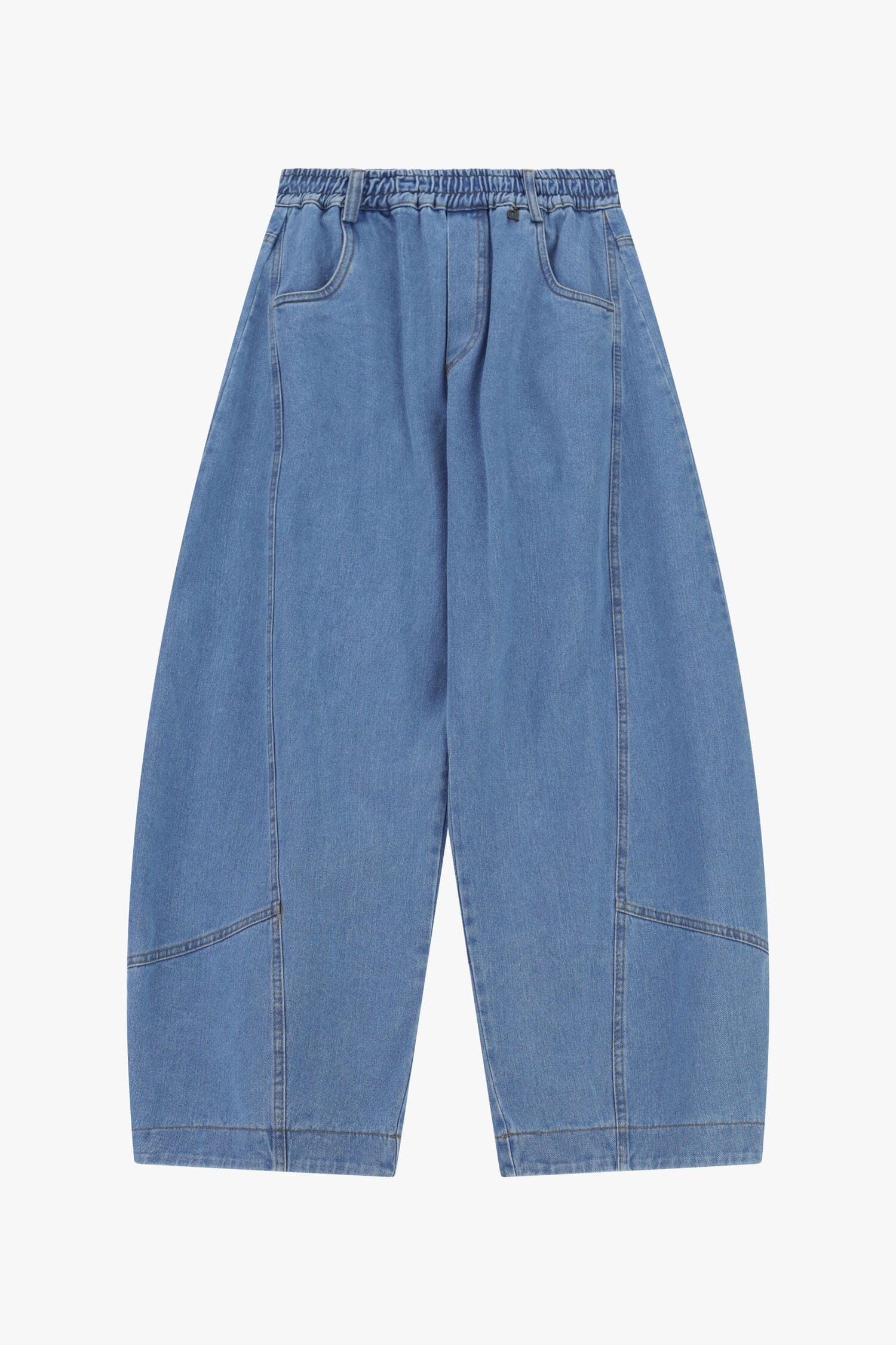 Balloon Jeans With Elastic Waist And Dixie Curve Seams
