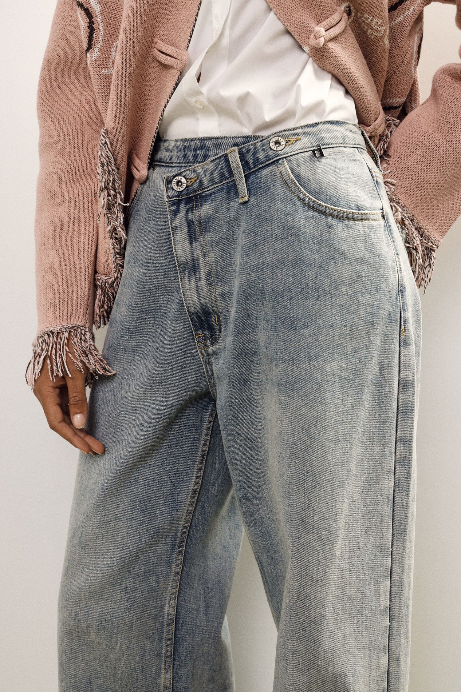 Dixie Regular Waist Five Pocket Wide Leg Jeans