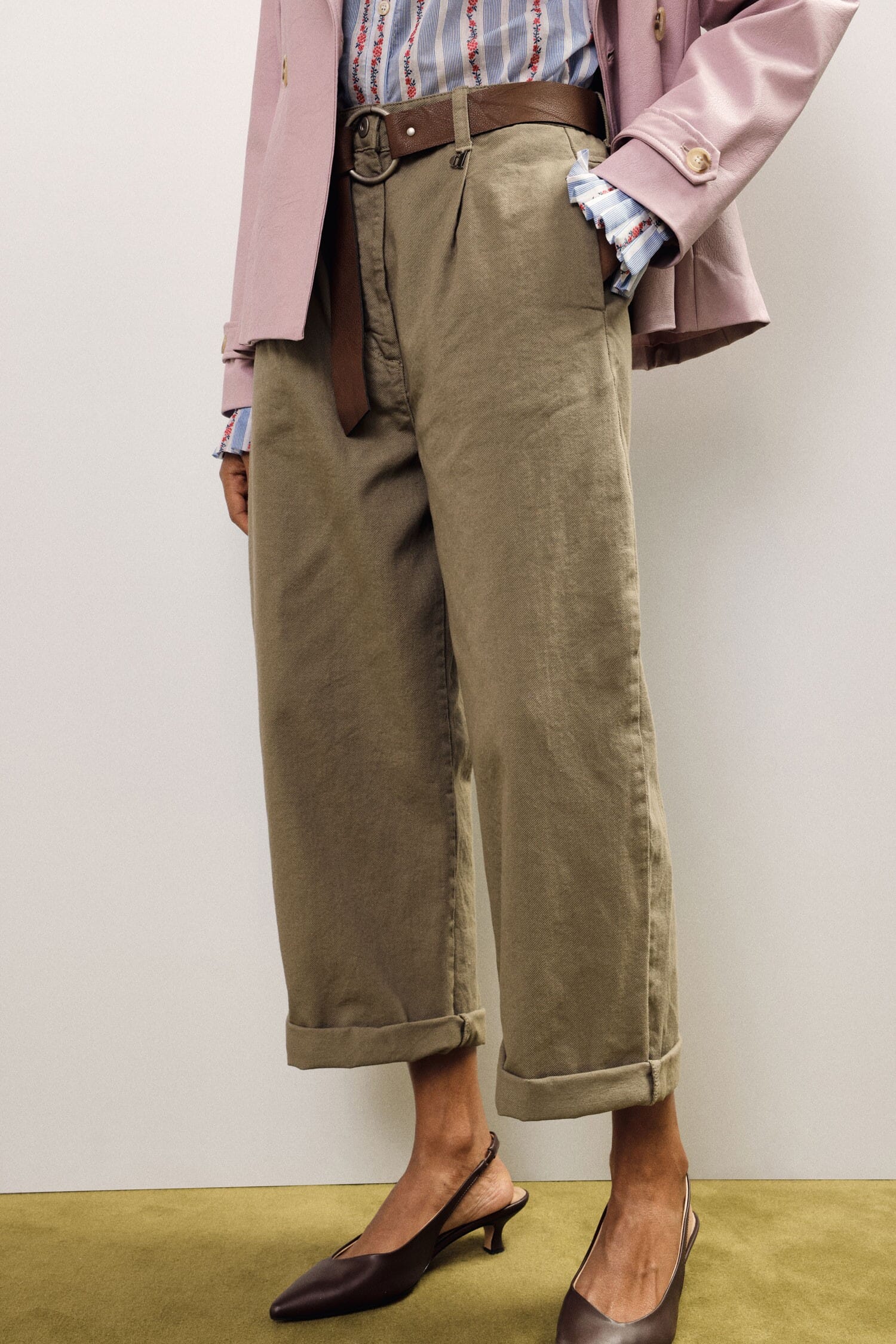 Palace Fit Trousers With Belt And Lapel Dixie