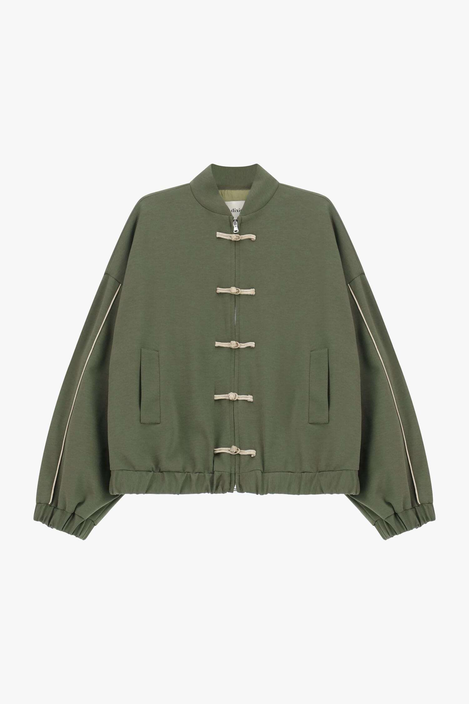 Bomber Jacket With Knot Buttons And Wide Sleeves Dixie
