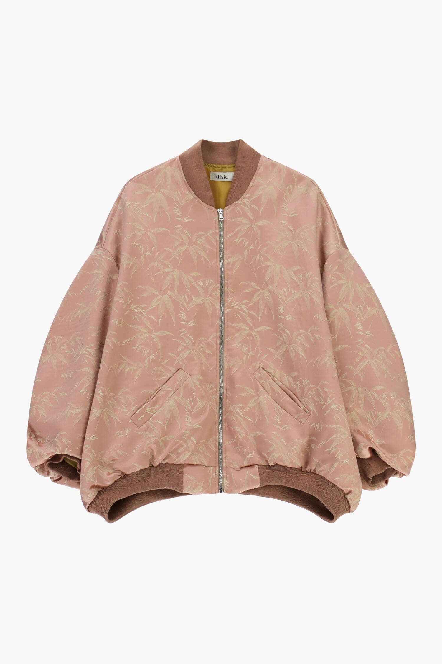 Bomber Oversize Con Stampa Foliage E Zip Dixie