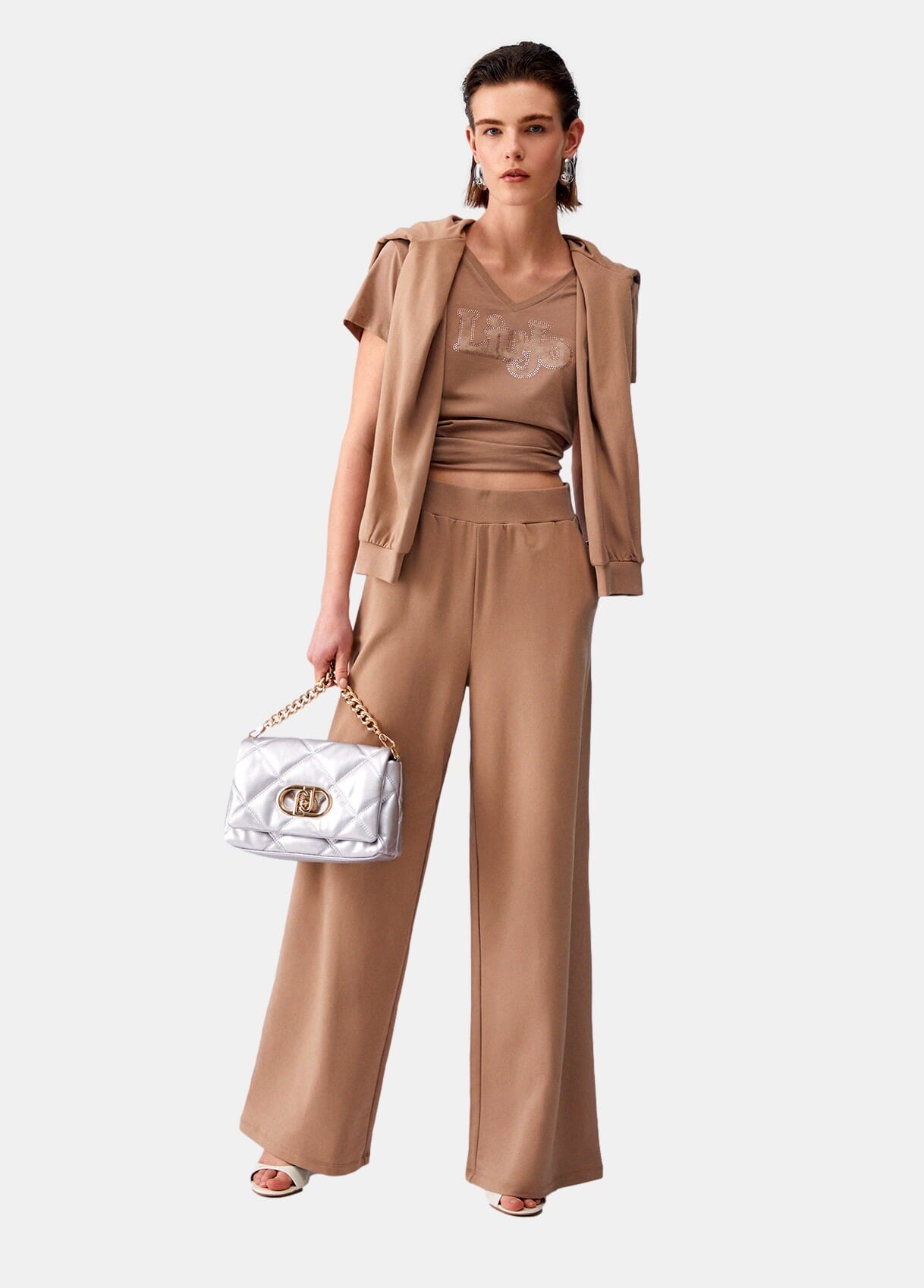 T-Shirt Con Scollo A V Liu Jo