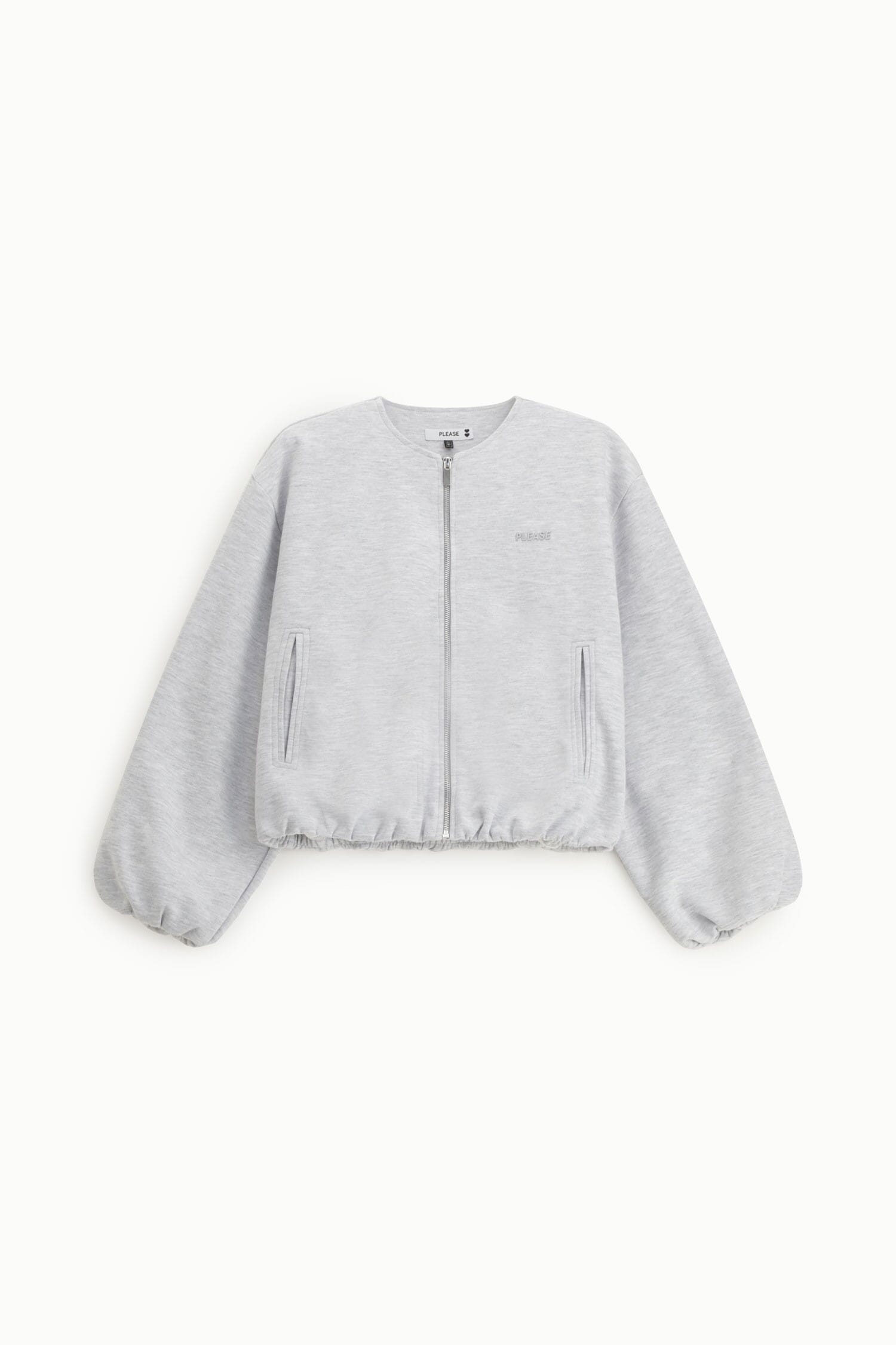 Short Zip Sweatshirt With Pockets And Cuffs Please