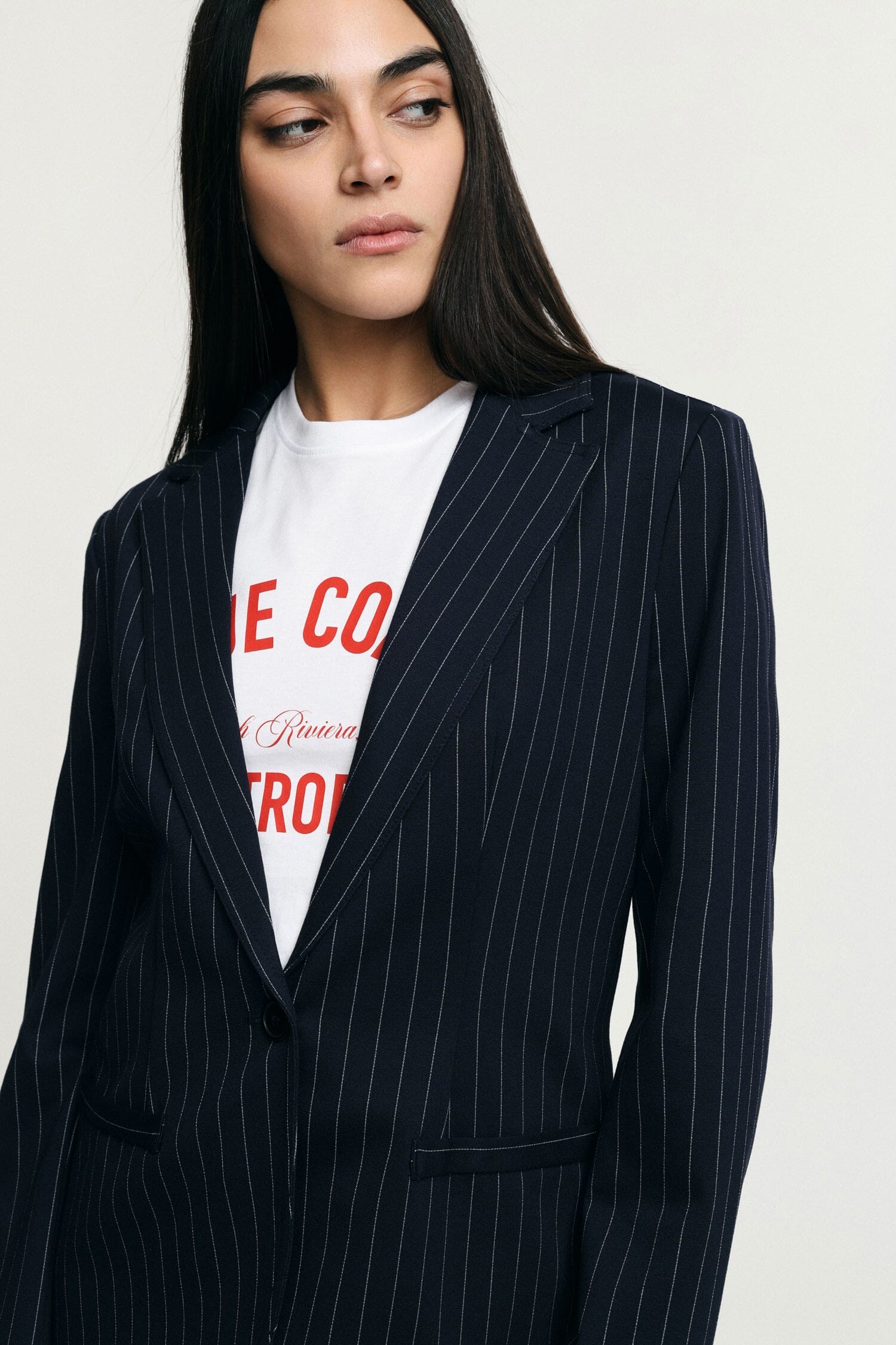 Blazer A Righe Regular-Fit Con Tasche A Filetto Please