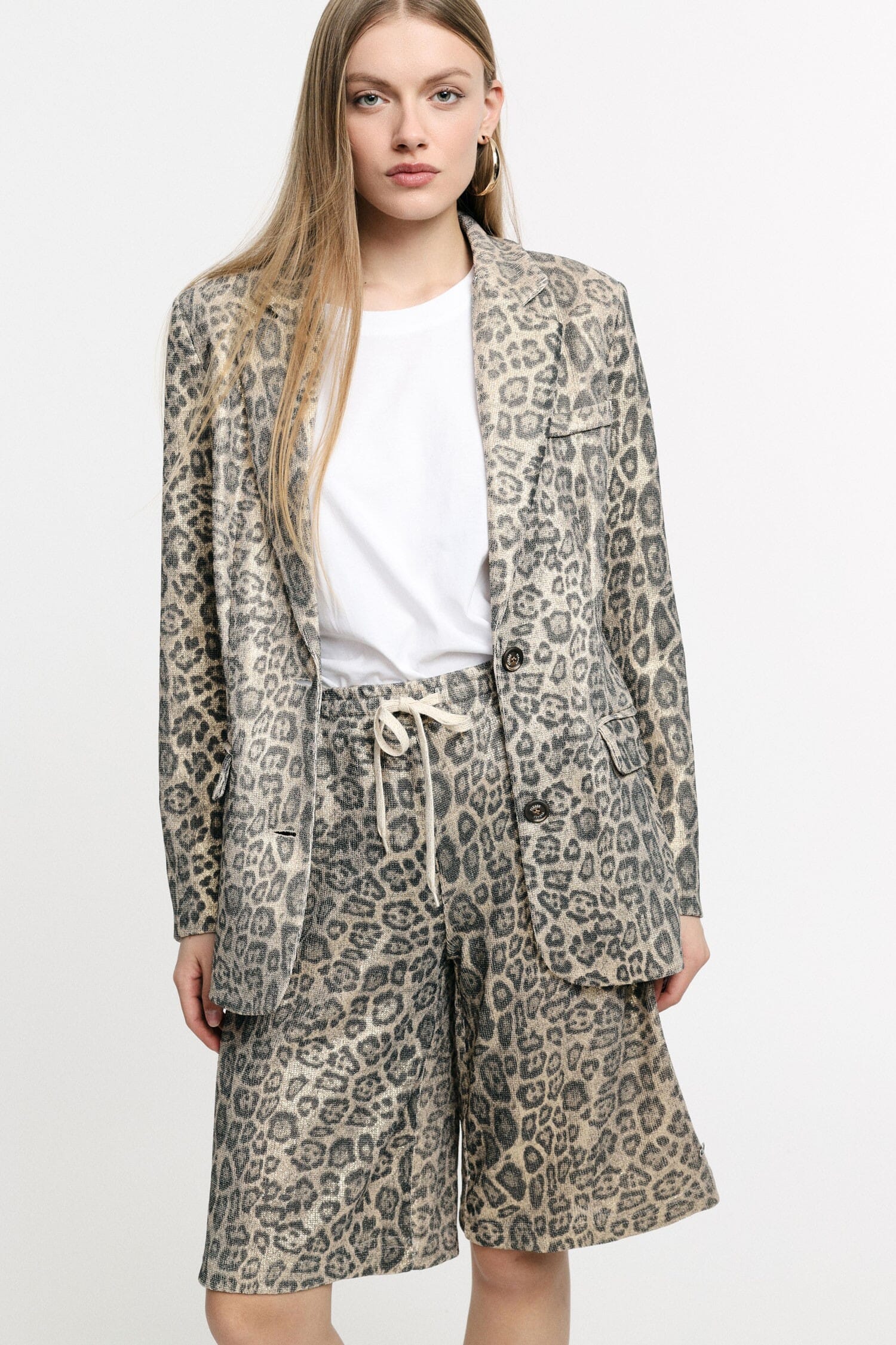 Blazer Con Stampa Animalier E Tasche Frontali Please