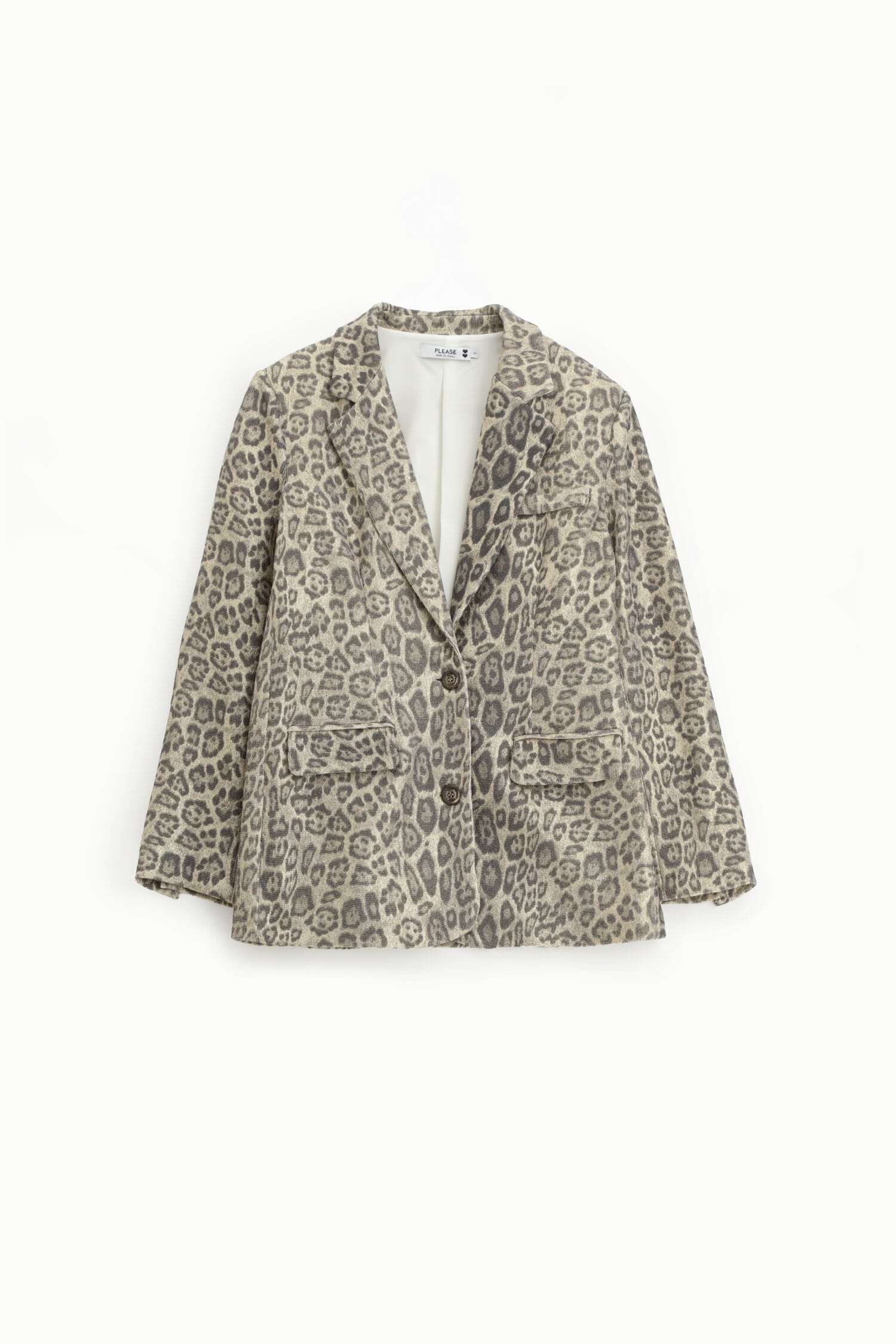Blazer Con Stampa Animalier E Tasche Frontali Please