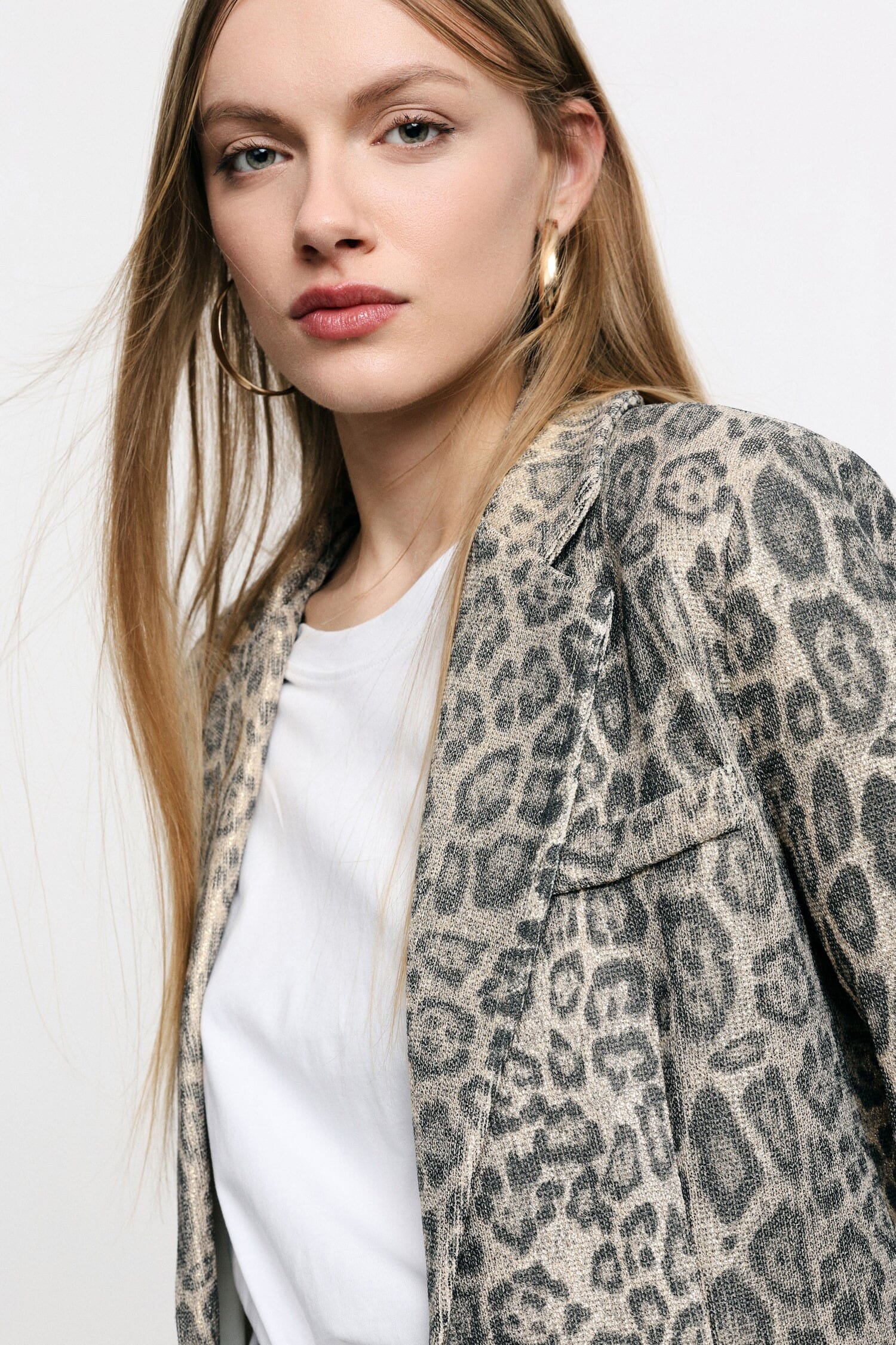 Blazer Con Stampa Animalier E Tasche Frontali Please