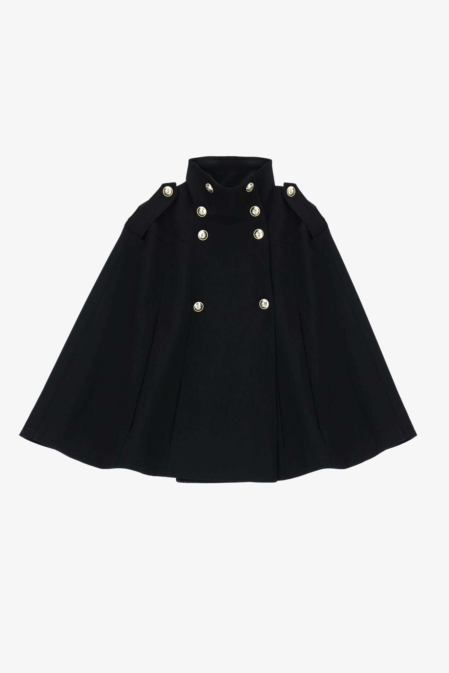 Manteau cape à double boutonnage avec épaulettes Please