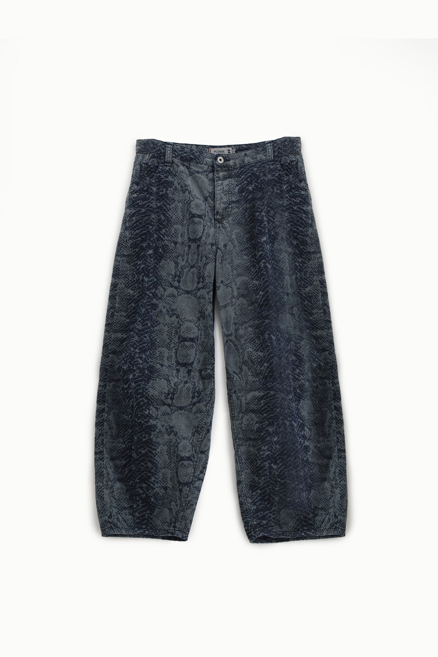 Balloon Jeans Snake Patterned High Waist Please