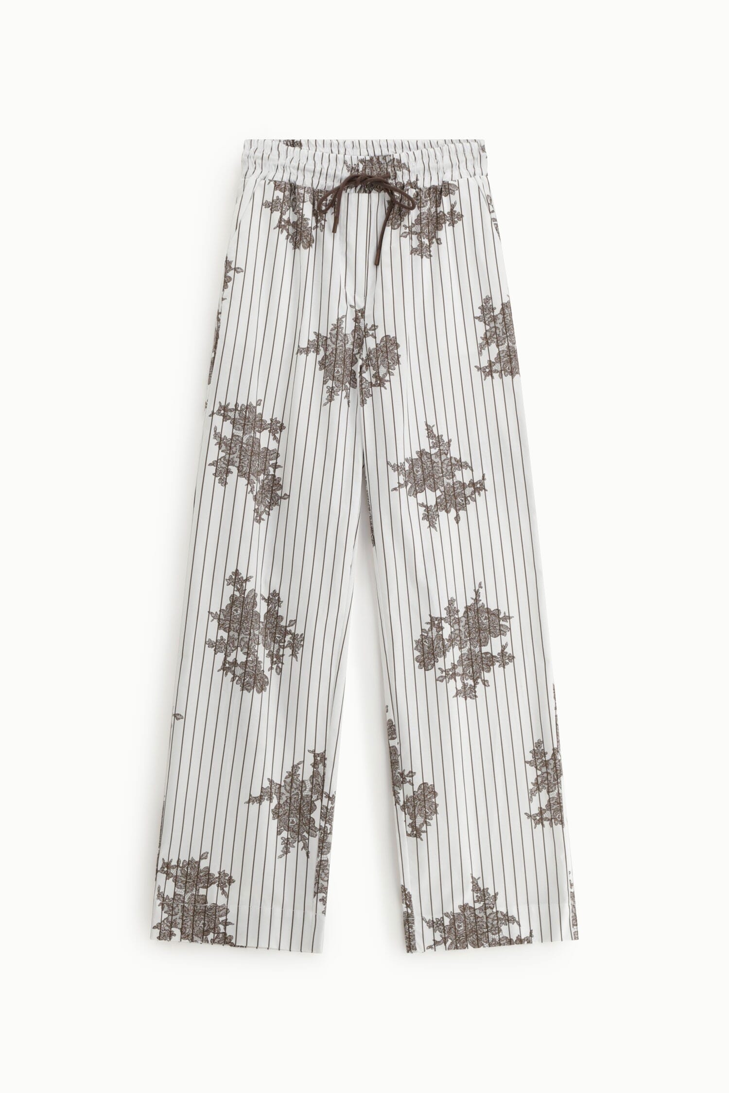 Striped Patterned Palace Trousers With Drawstring Please