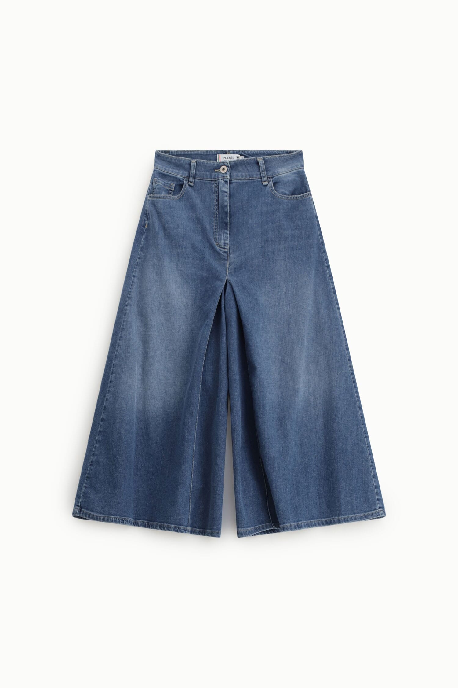 Jeans A Gamba Ampia Vita Alta Cinque Tasche Please