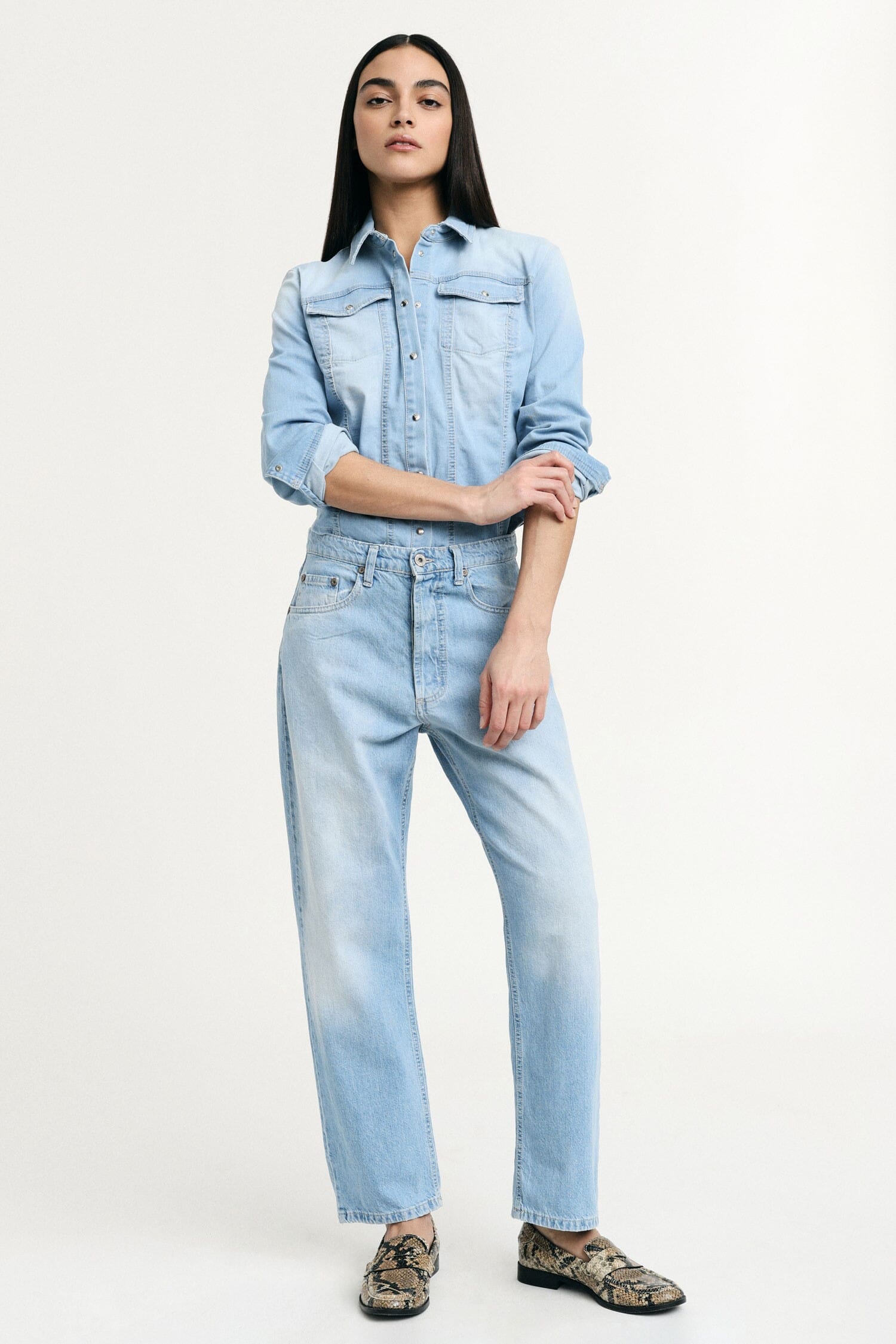 Jeans Straight-Leg A Vita Alta Con Passanti Please