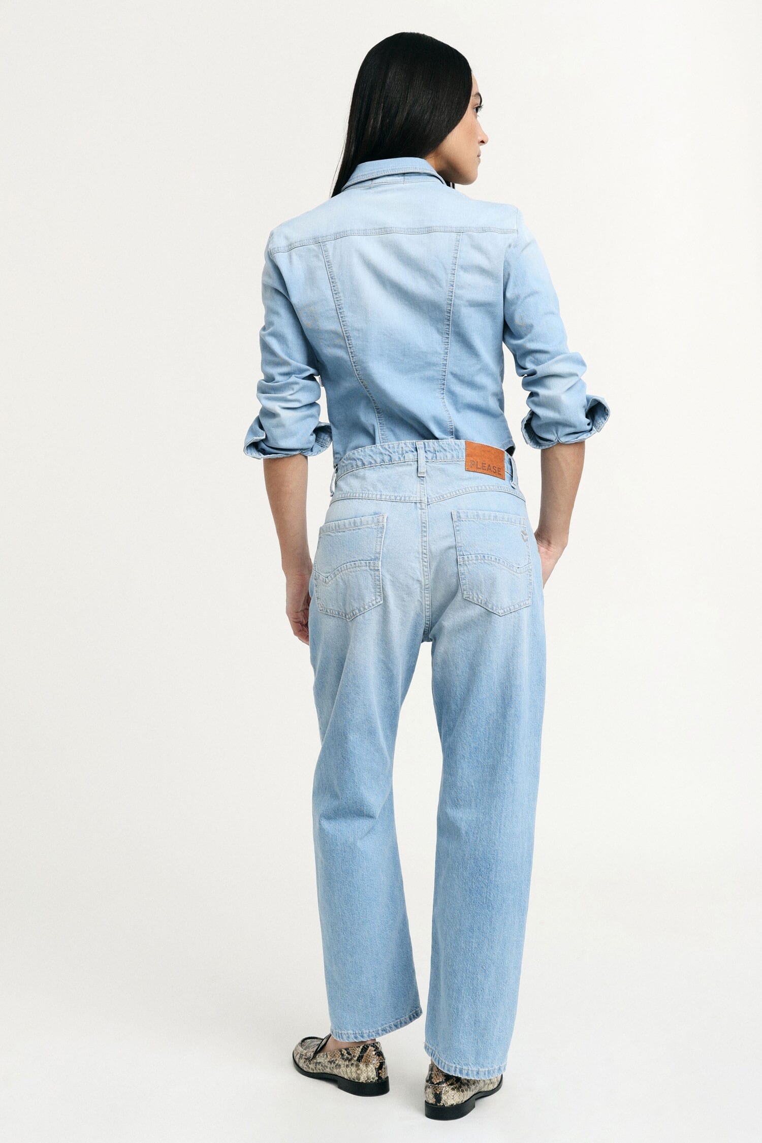 Jeans Straight-Leg A Vita Alta Con Passanti Please