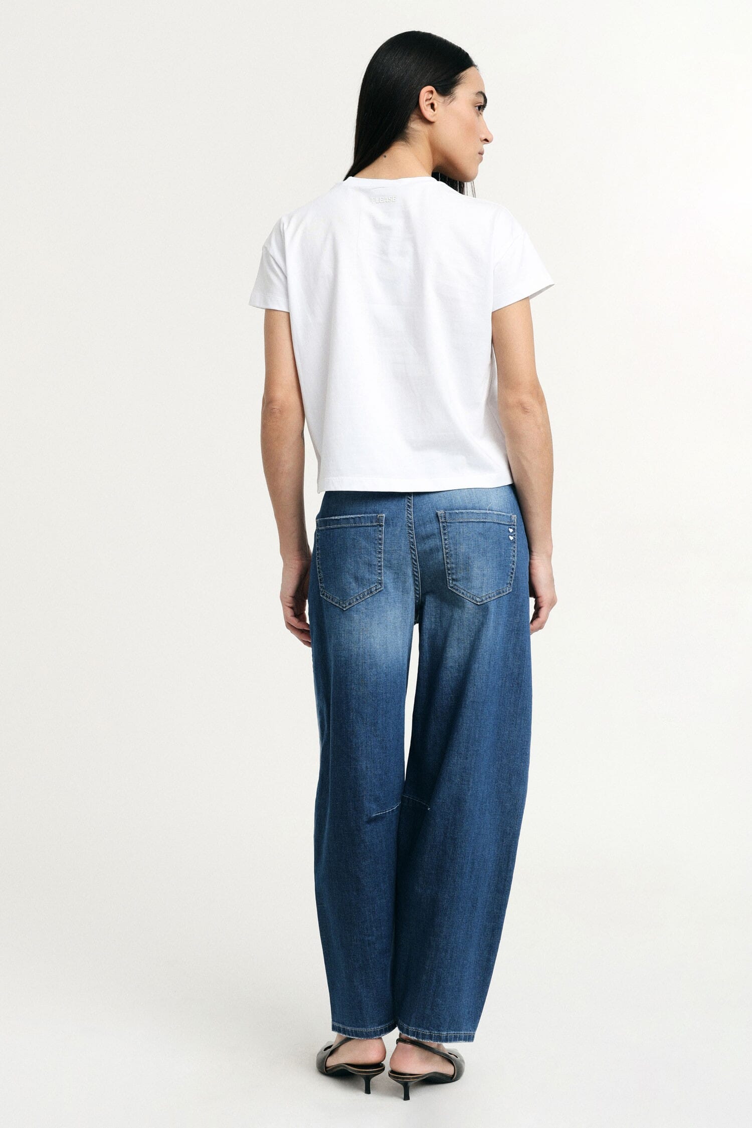 Balloon Fit High Waisted Jeans With Pince Please