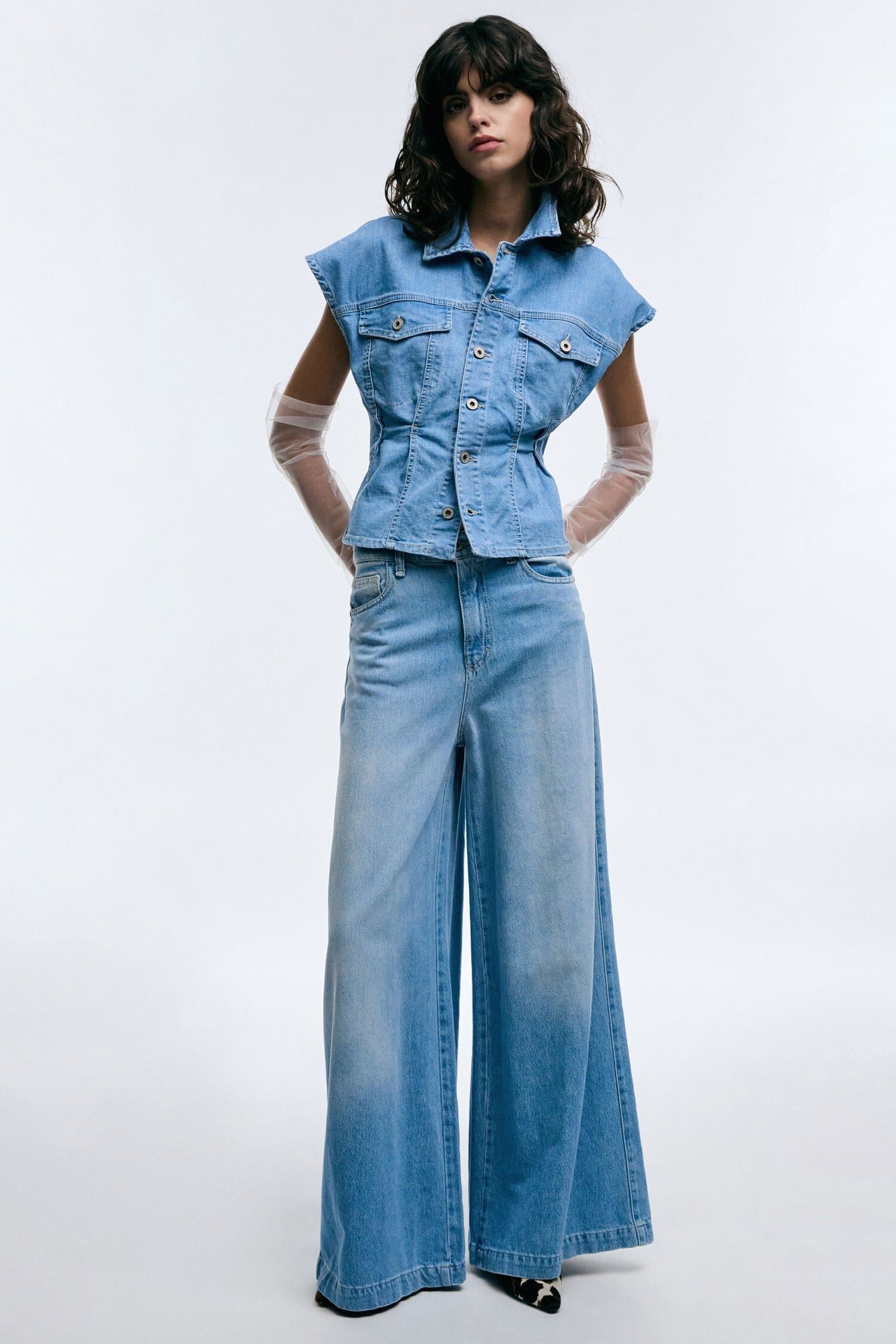 High Waisted Wide Leg Jeans With Pockets Please