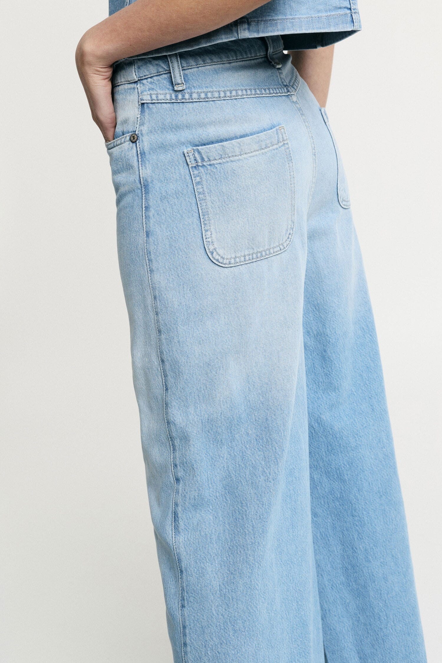 High Waisted Wide Leg Jeans With Pockets Please