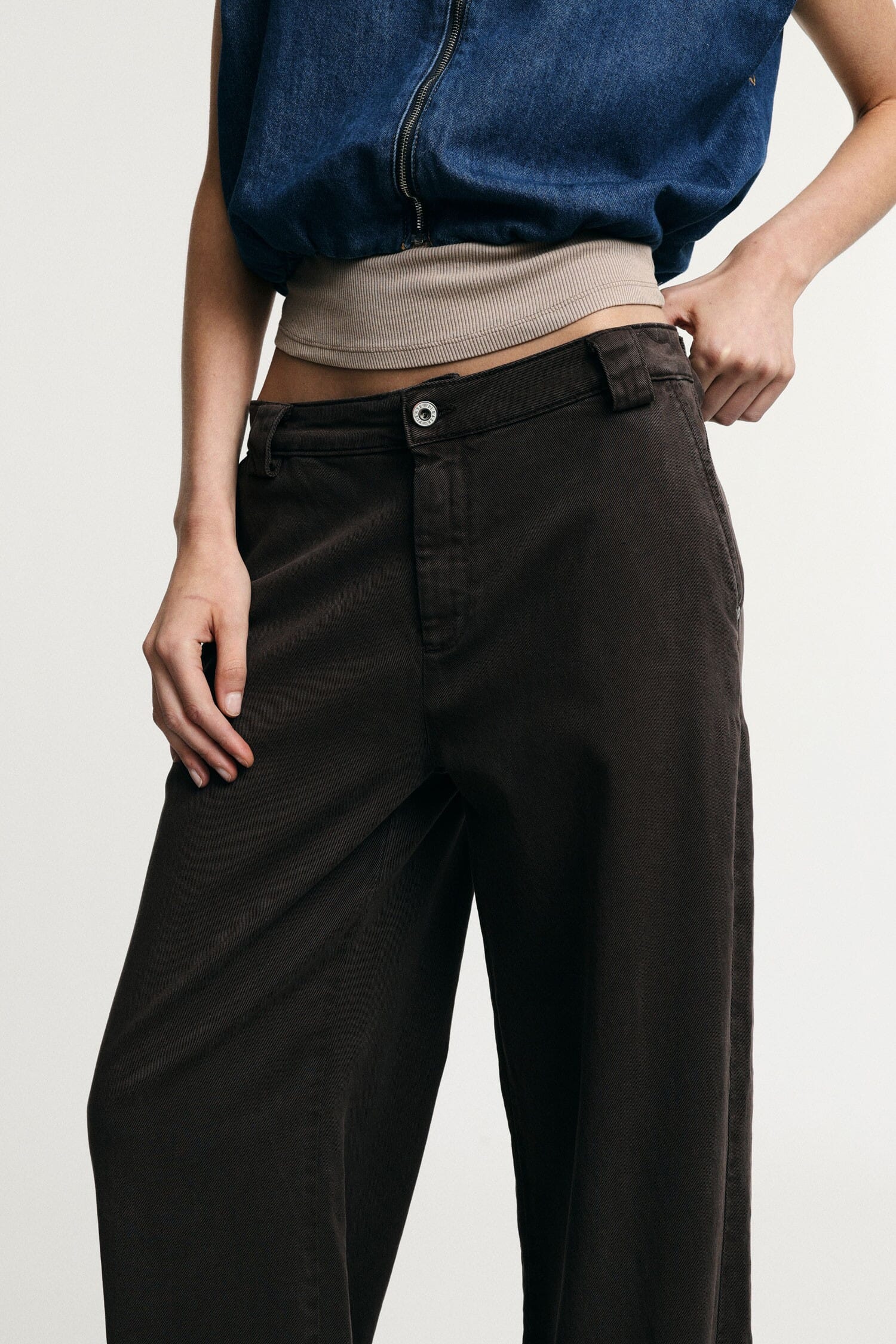 Low Waist Palace Trousers With Wide Leg Please