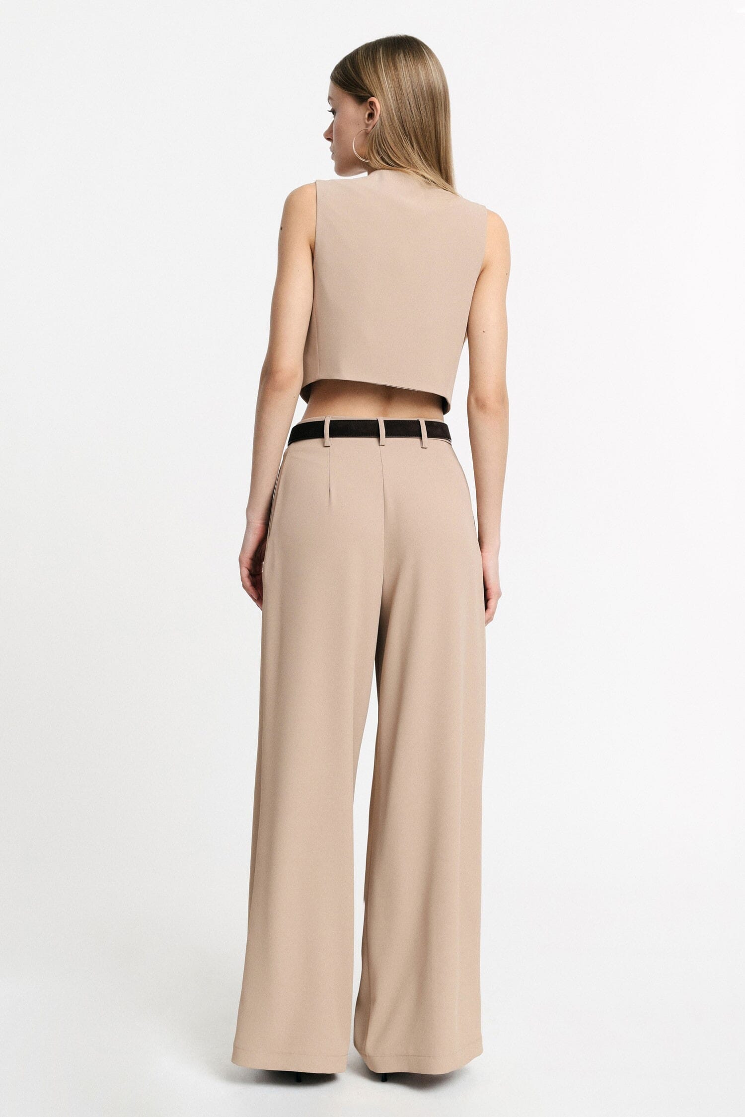 High Waisted Palace Trousers With Pleats Please