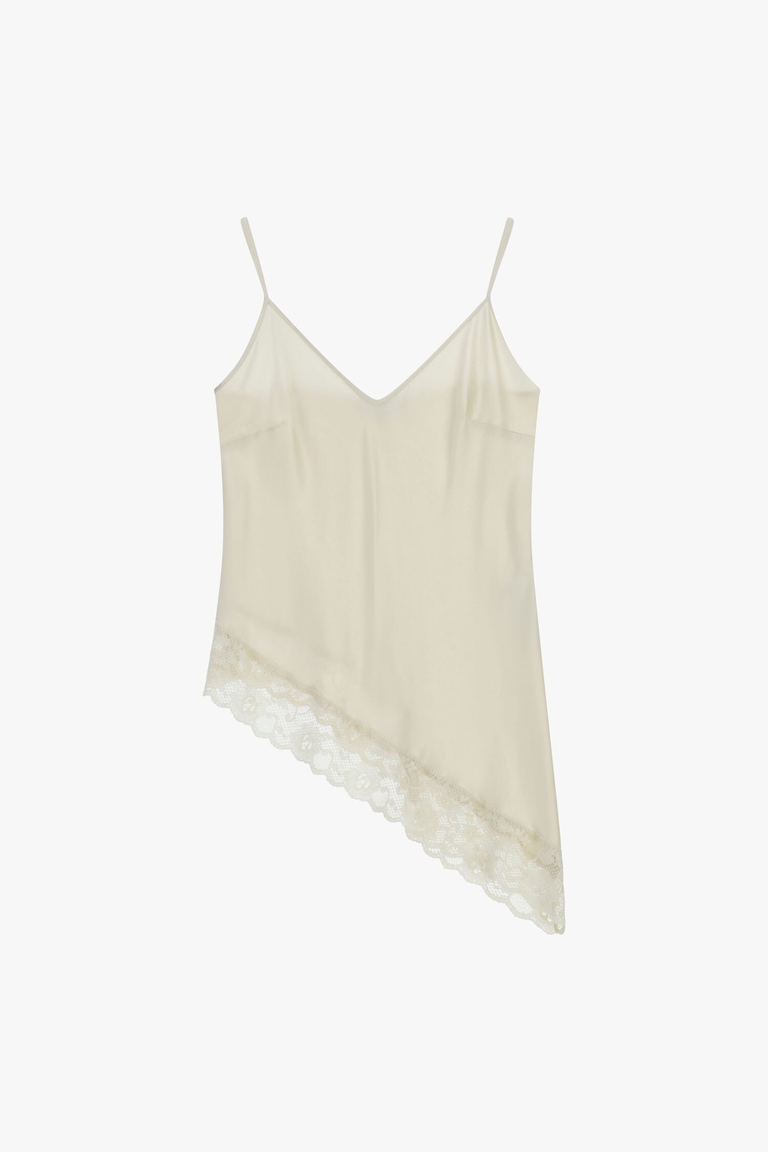 Thin V-Neck And Lace Trim Tops Please