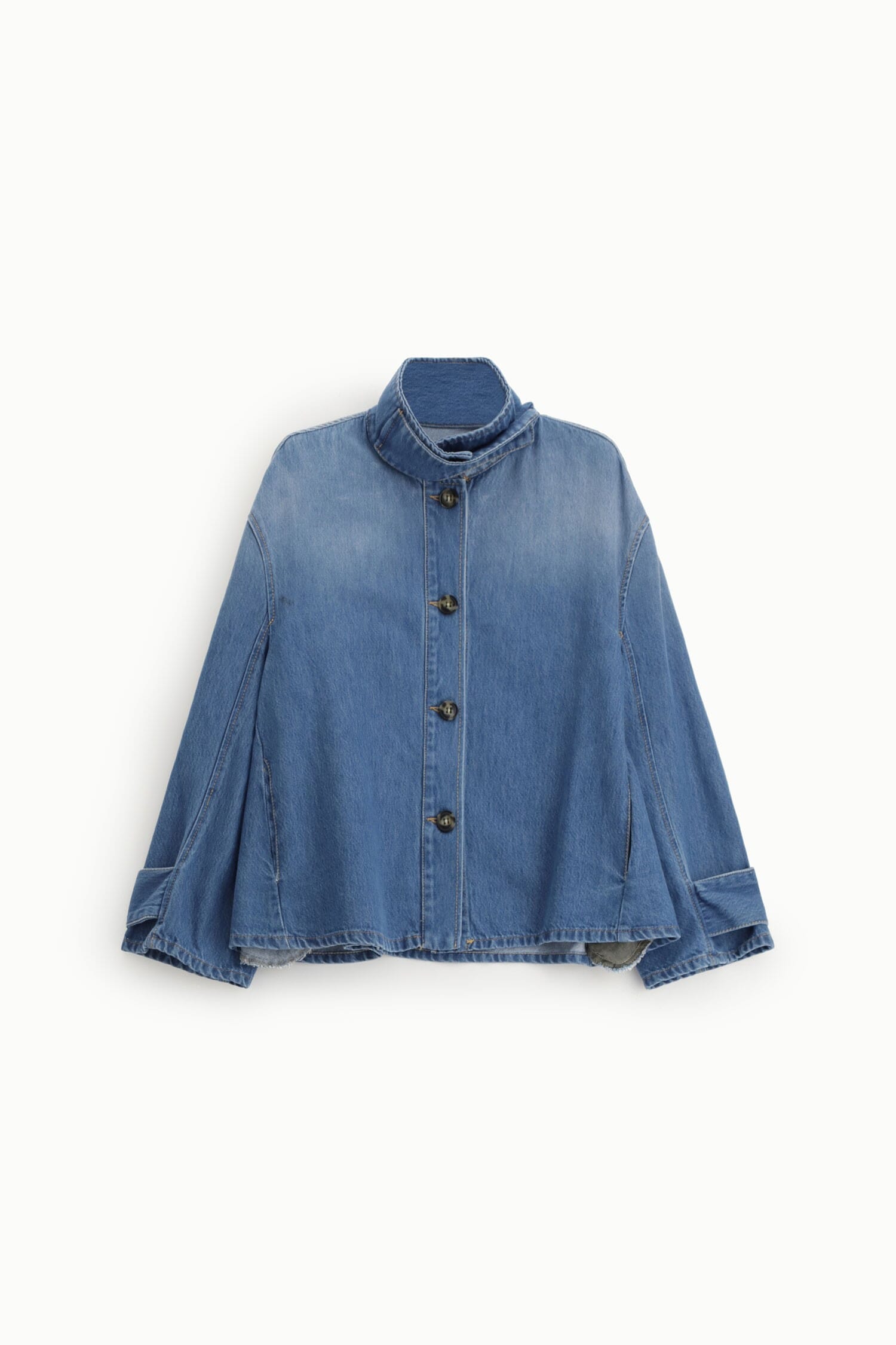 Denim Jacket With Buttons And Wide Fit Please