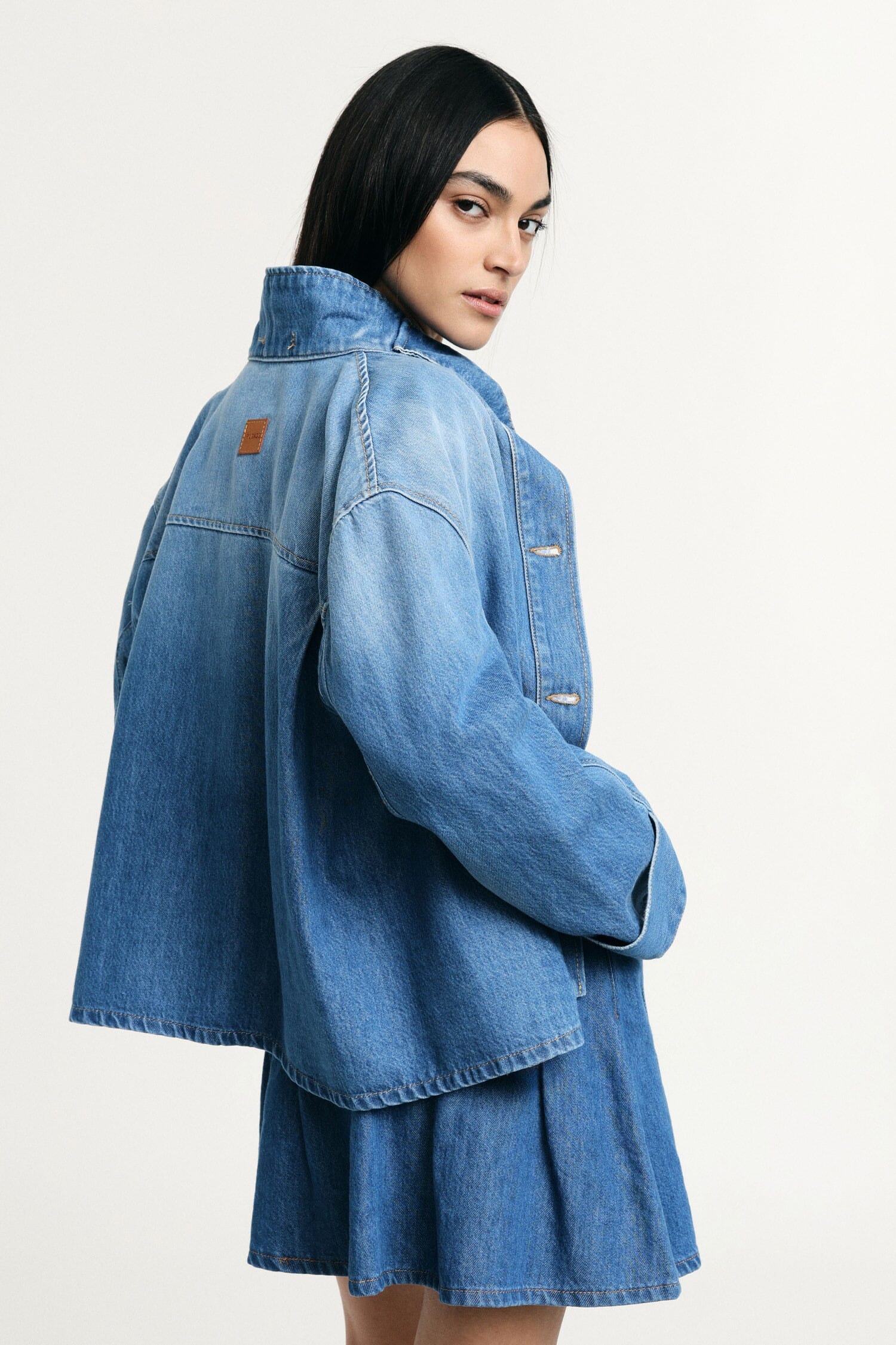 Denim Jacket With Buttons And Wide Fit Please