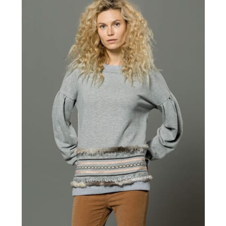 Sweatshirt With Fur Fracomina