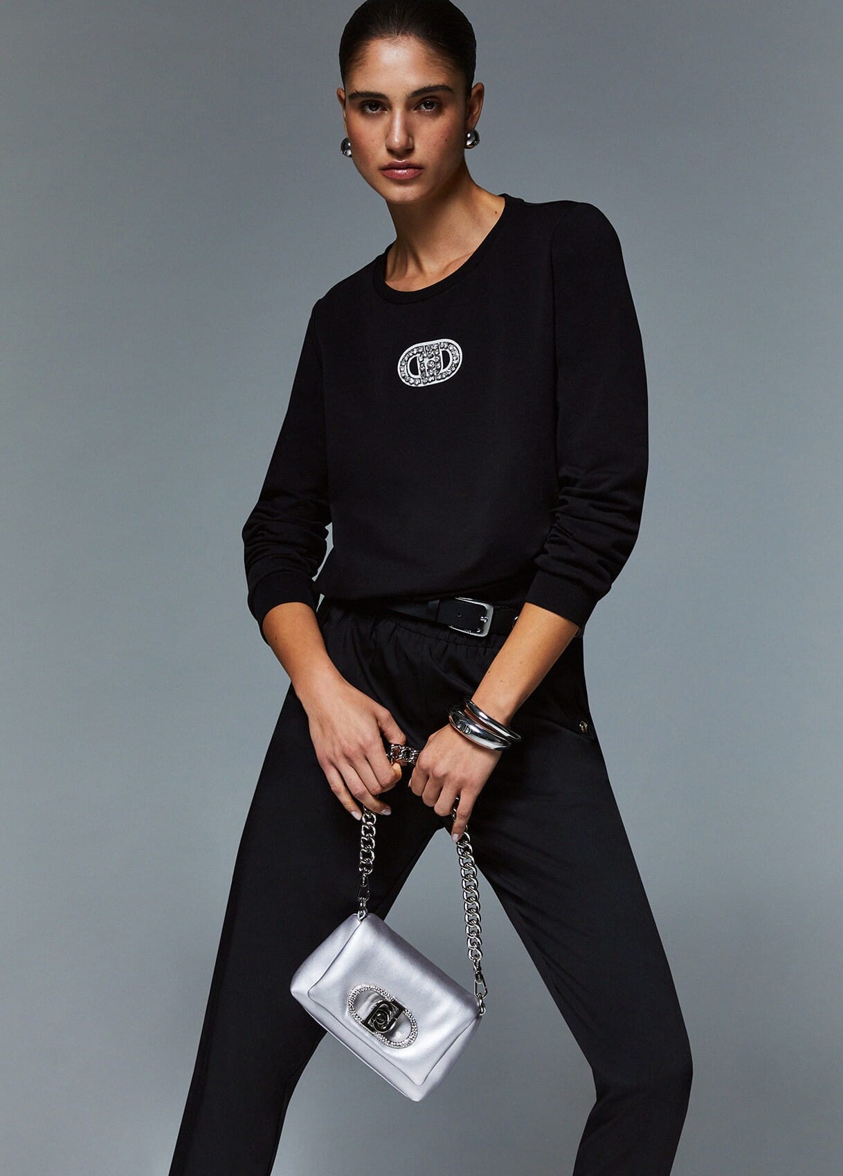 Sweatshirt With Liu Jo Jewel Detailing