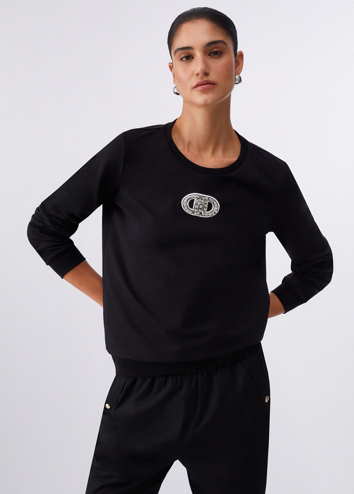 Sweatshirt With Liu Jo Jewel Detailing