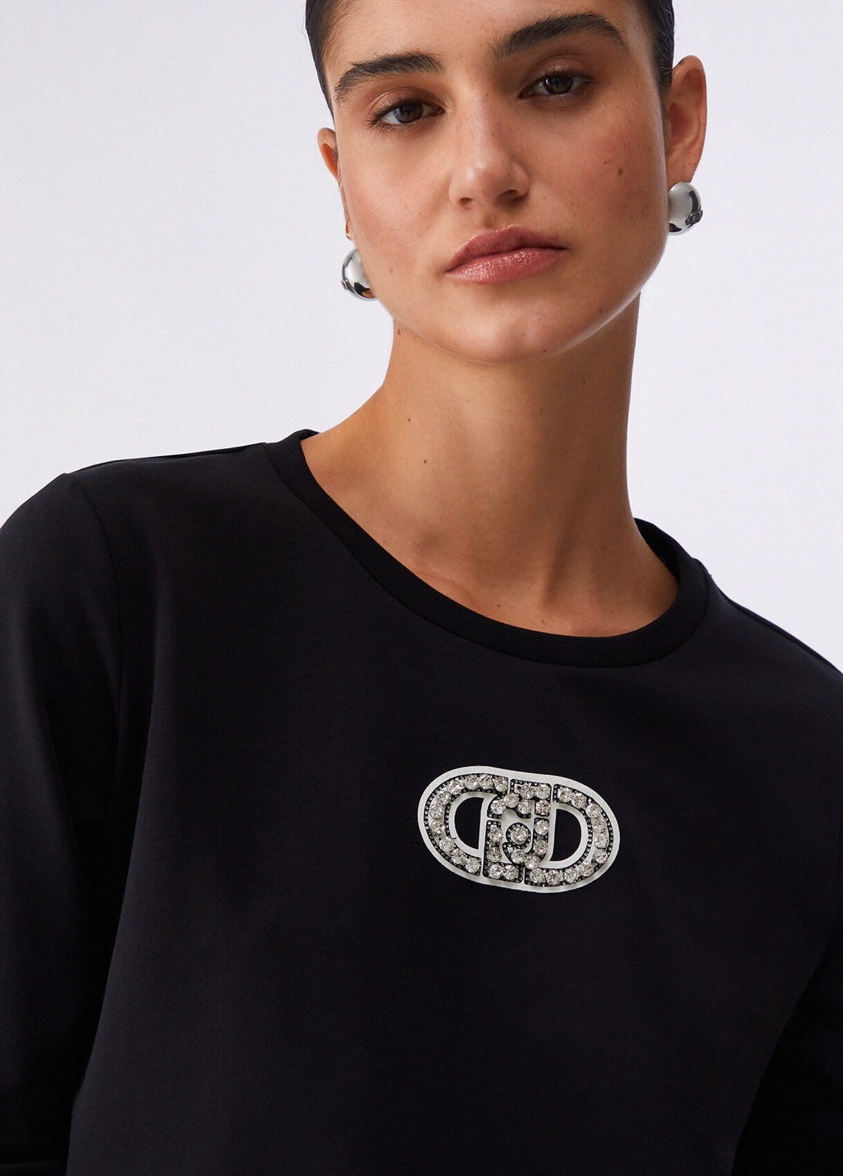 Sweatshirt With Liu Jo Jewel Detailing