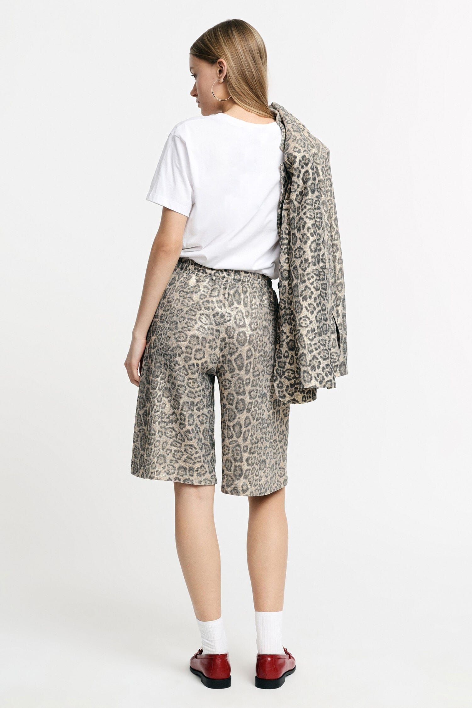 Bermuda avec imprimé animalier et cordon de serrage SVP