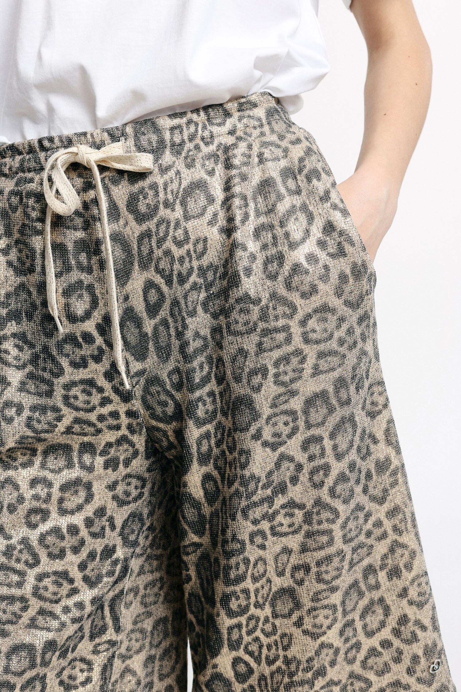 Bermuda avec imprimé animalier et cordon de serrage SVP