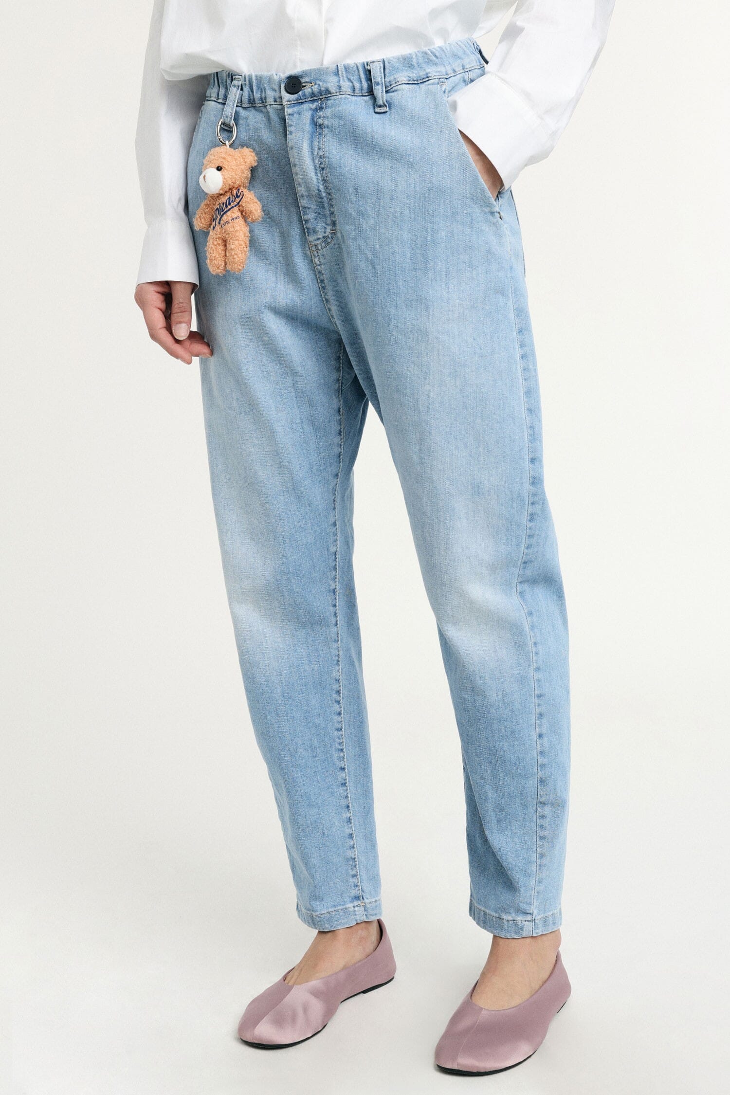 Baloon Fit Jeans With Bear Keyring Please