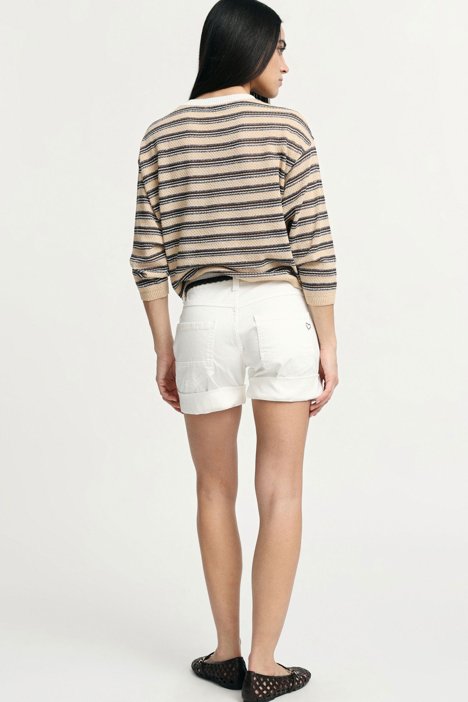 Short Monocolour Con Cinque Tasche E Orli Risvoltati Please