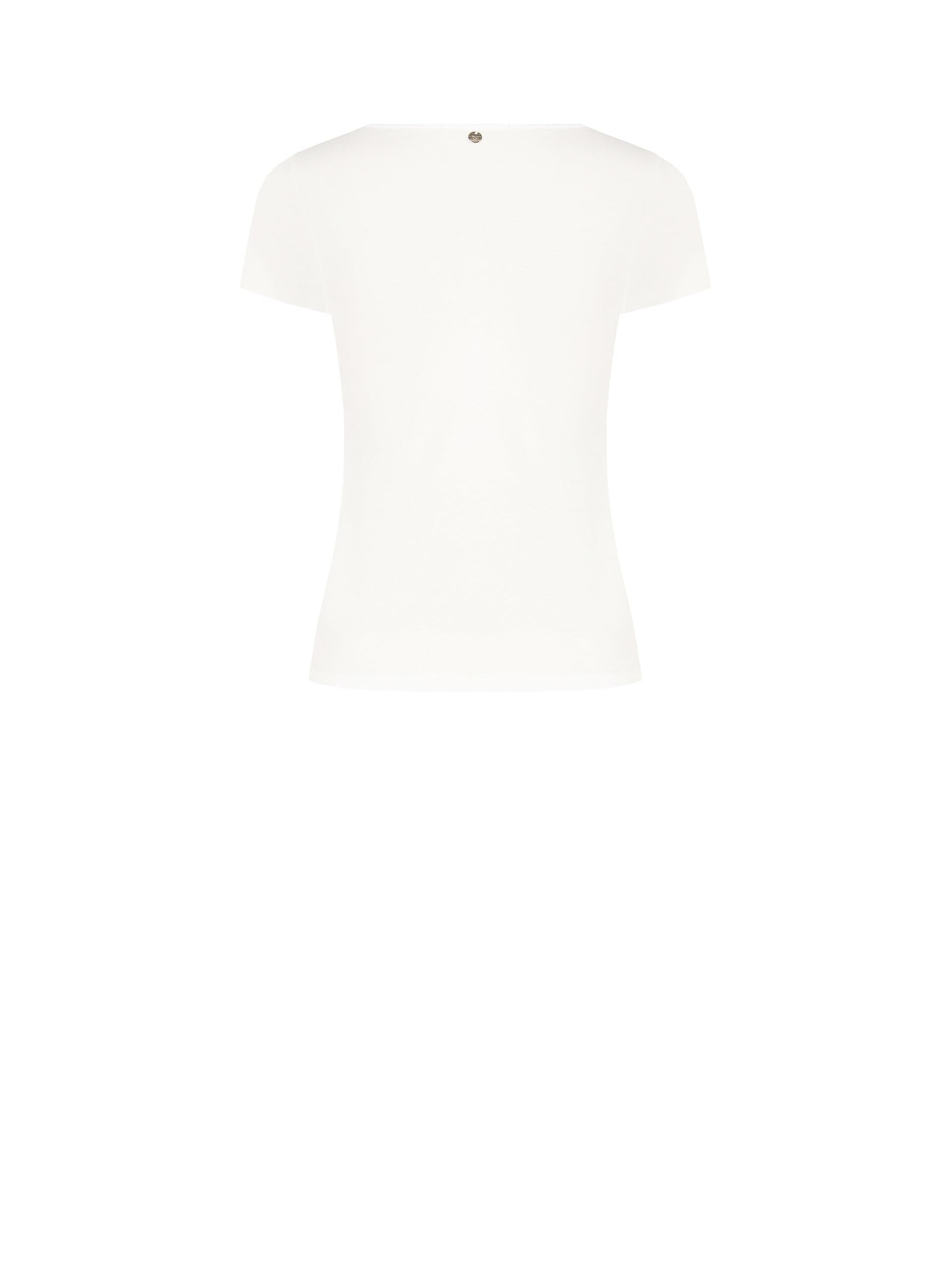 Slim Fit Viscose Blend T-Shirt with V-neck Rinascimento