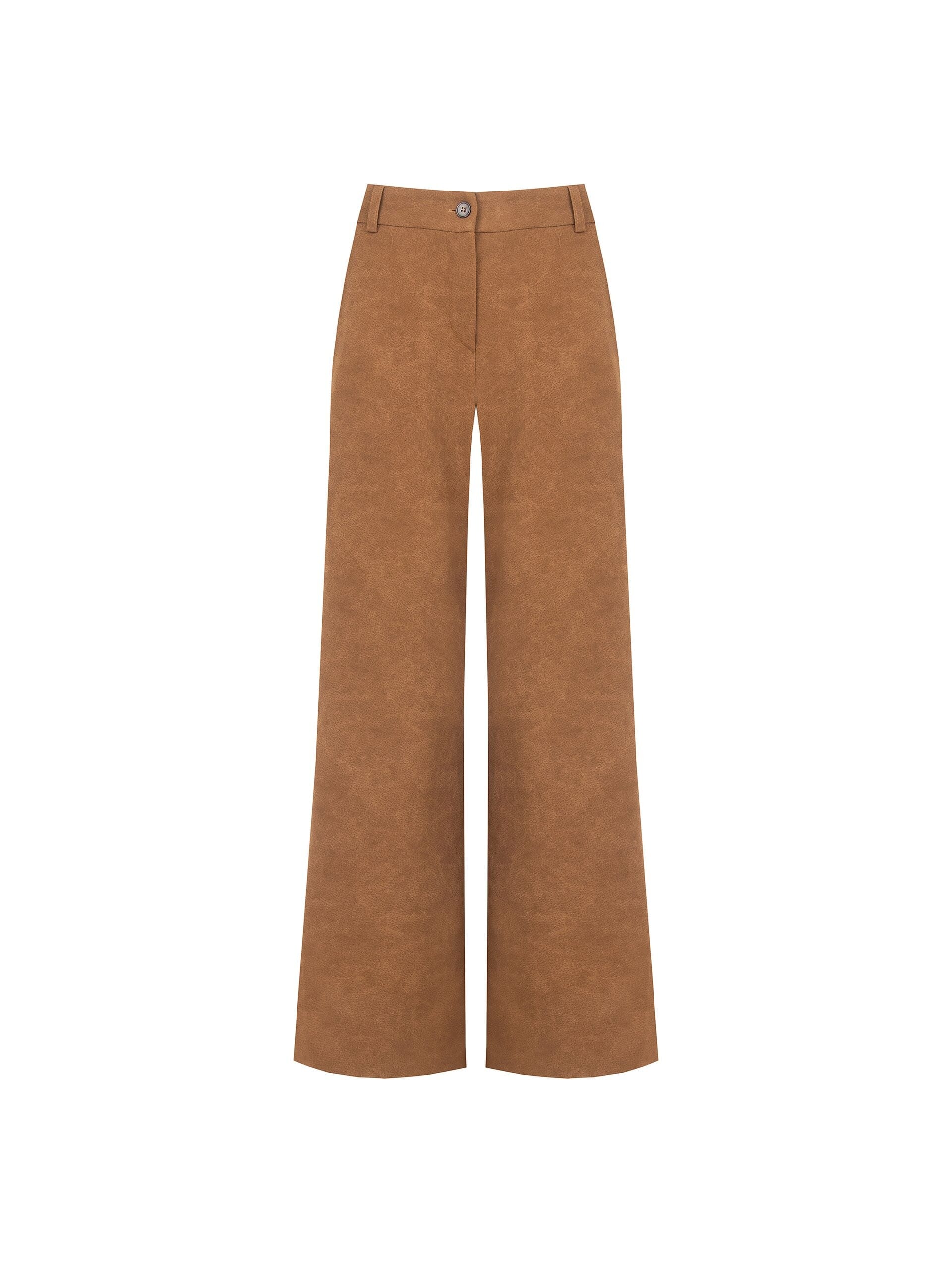 Palace Trousers In Mottled Suede With Elastic Back Rinascimento