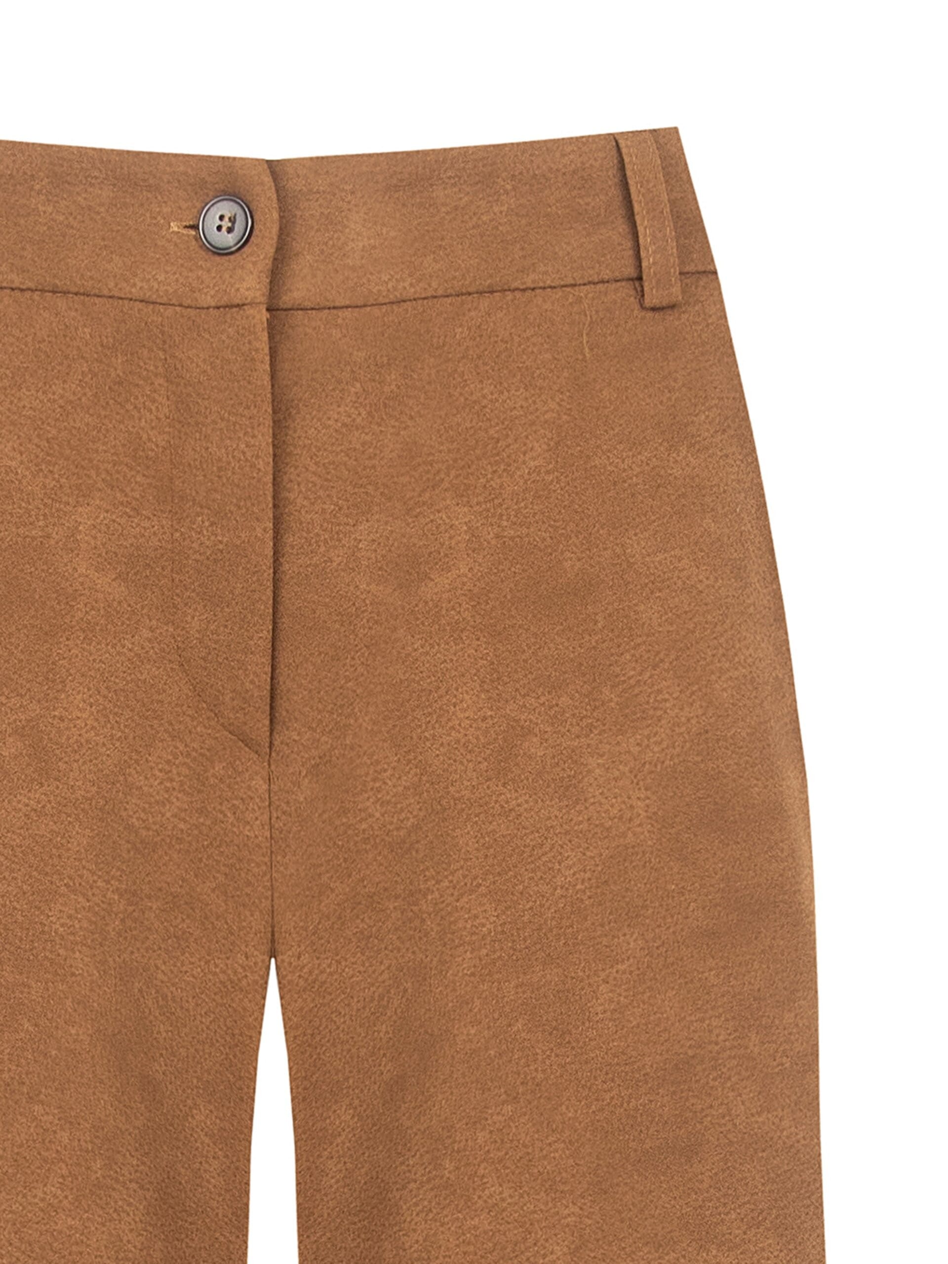 Palace Trousers In Mottled Suede With Elastic Back Rinascimento