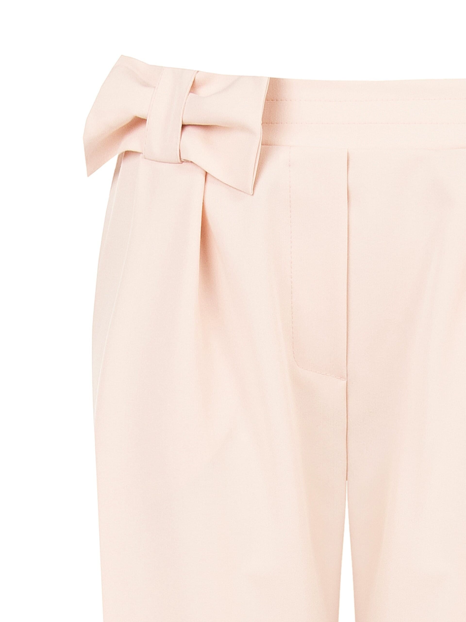 Pantaloni A Sigaretta In Misto Viscosa Con Fiocco In Vita Ed Elastico Dietro Rinascimento